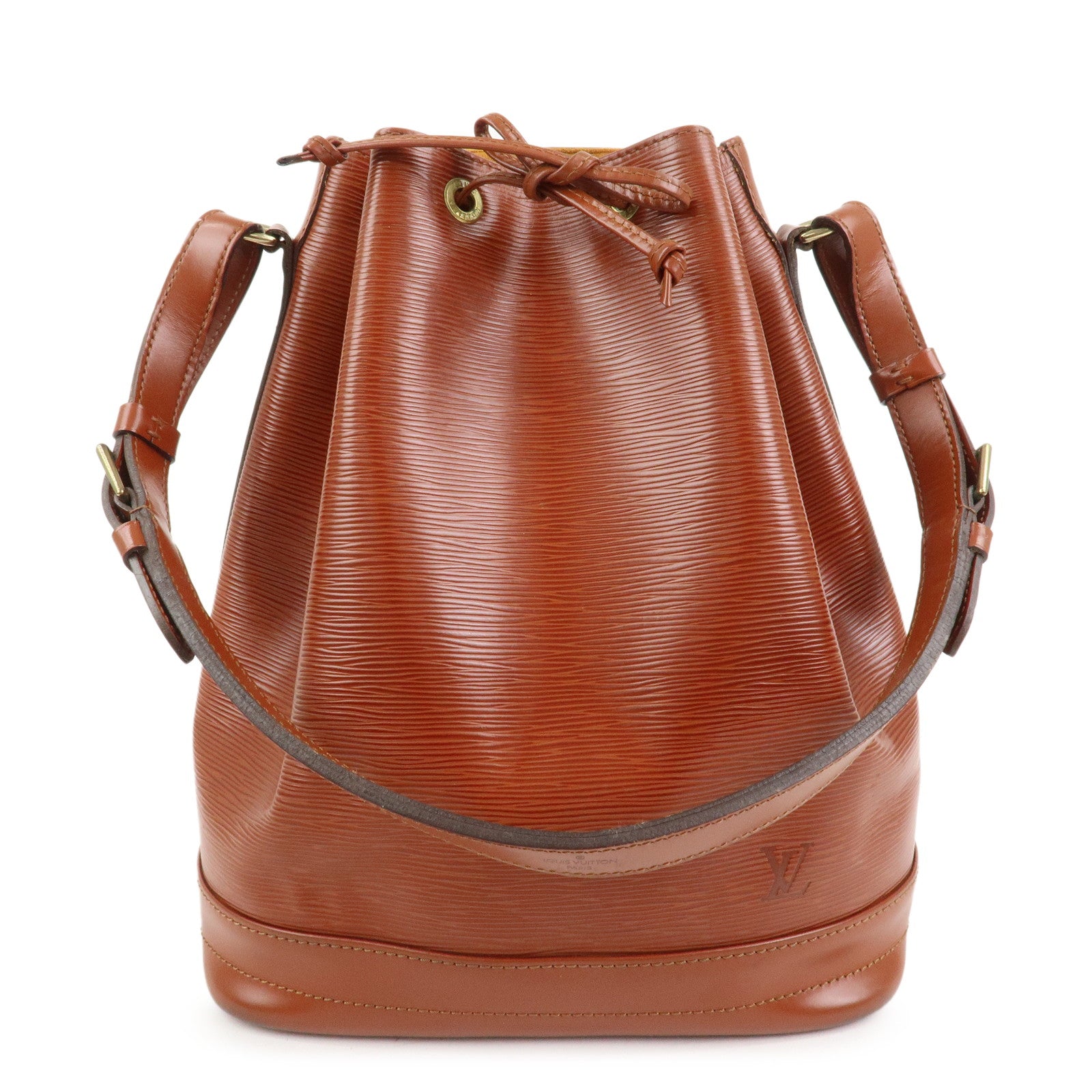 Louis Vuitton Epi Noe Leather Shoulder Bag Kenya Brown M44003