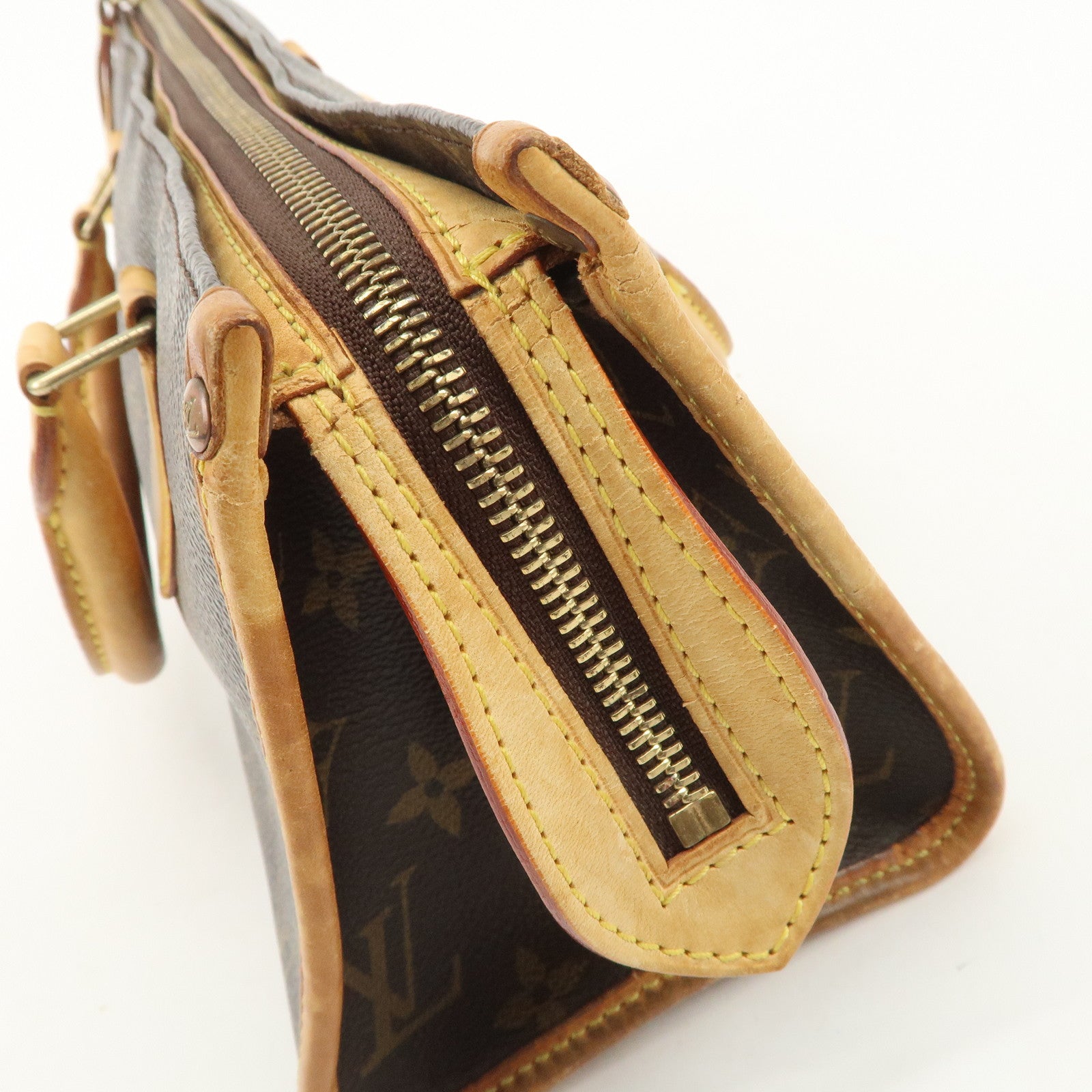 Louis Vuitton Monogram Popincourt Hand Bag Brown M40009 Used