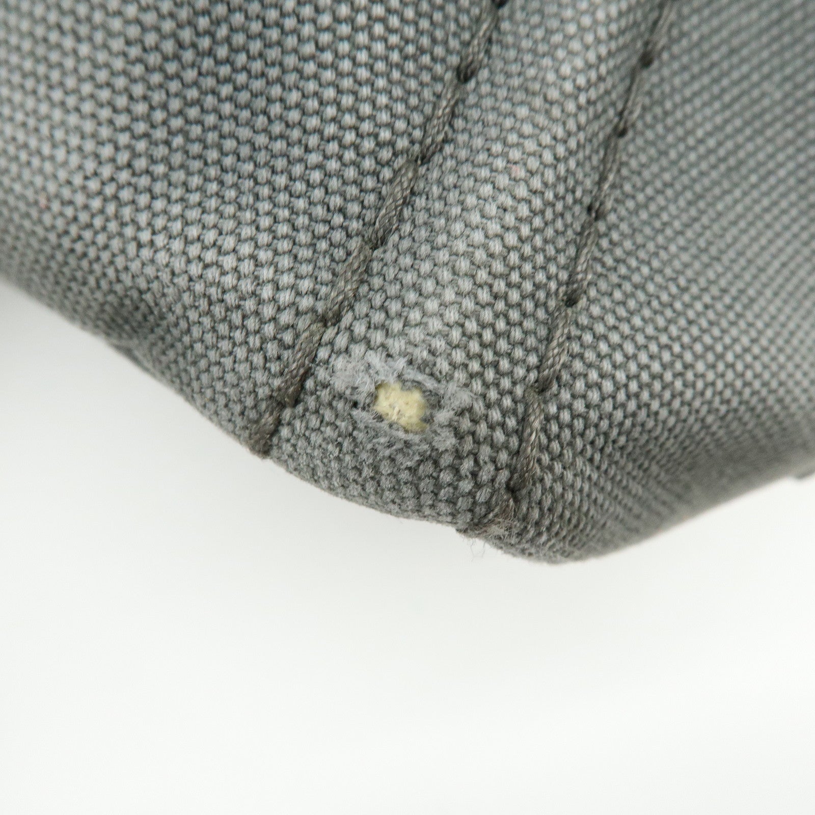 PRADA Canapa Mini Canvas 2Way Bag Hand Shoulder Bag Gray 1BG439