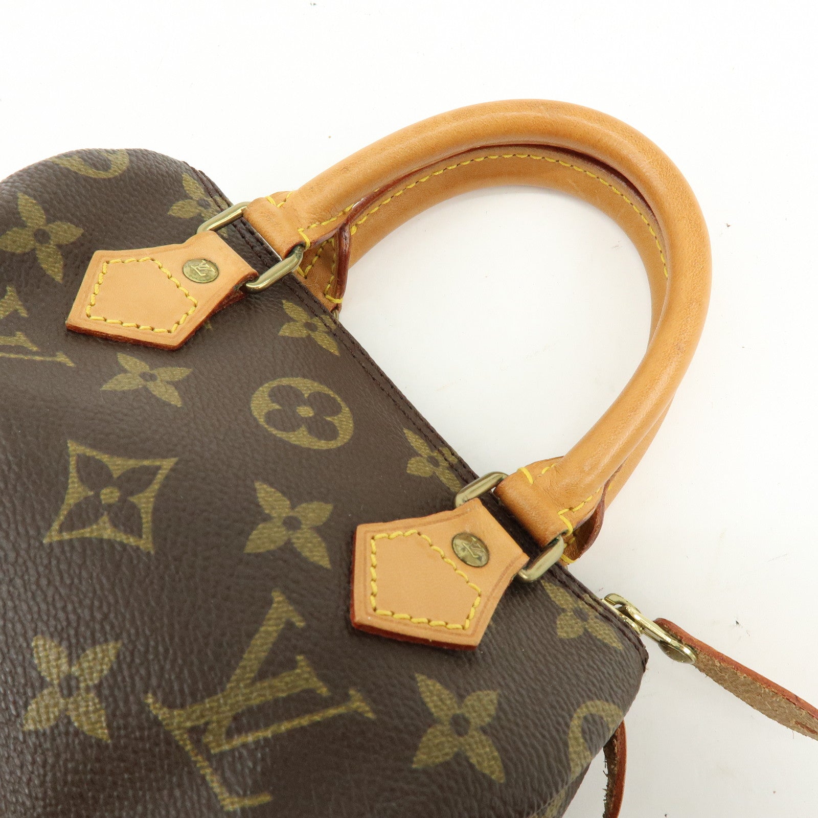 Louis Vuitton Monogram Mini Speedy Hand Bag Brown M41534