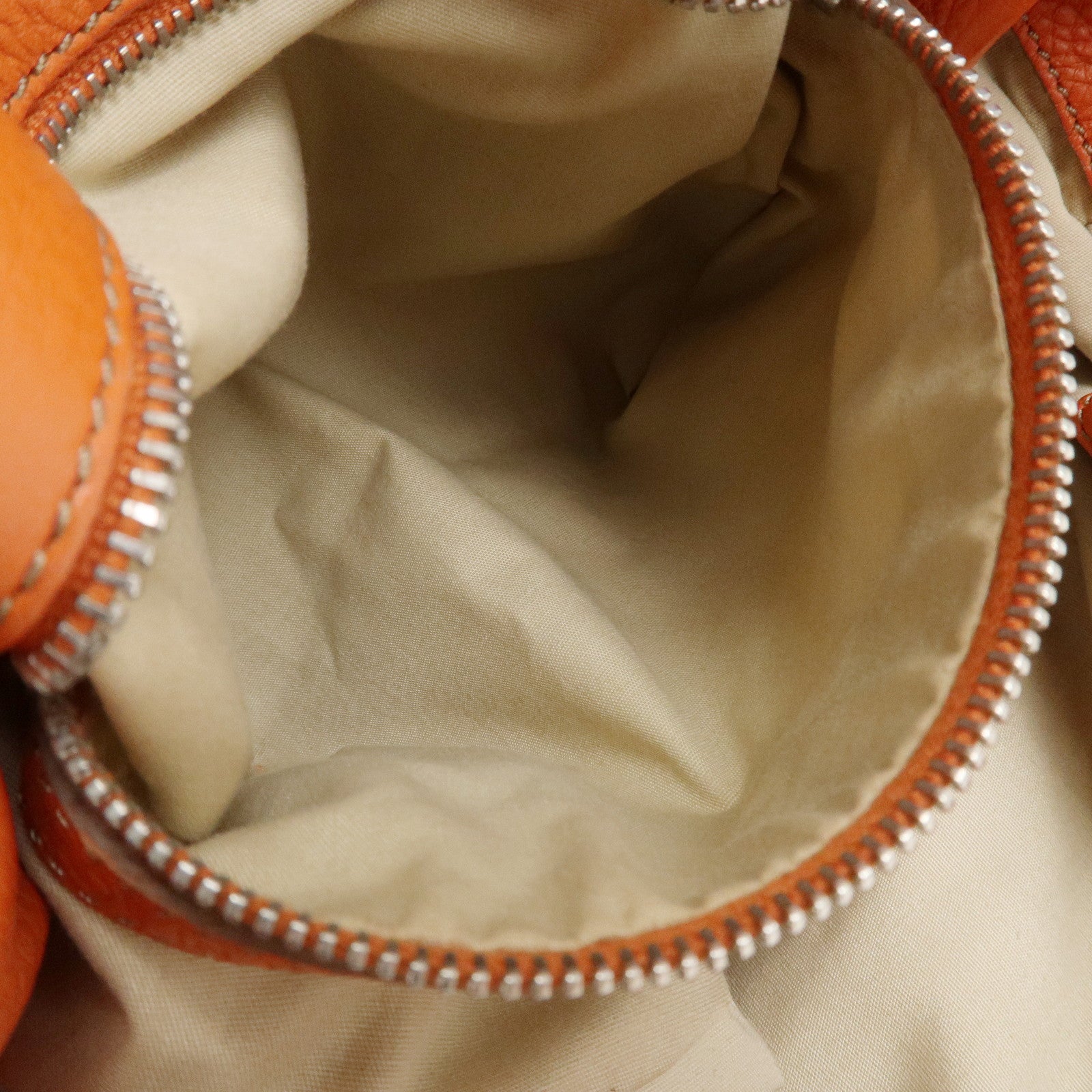 TOD’S Leather Shoulder Bag Hand Bag Orange