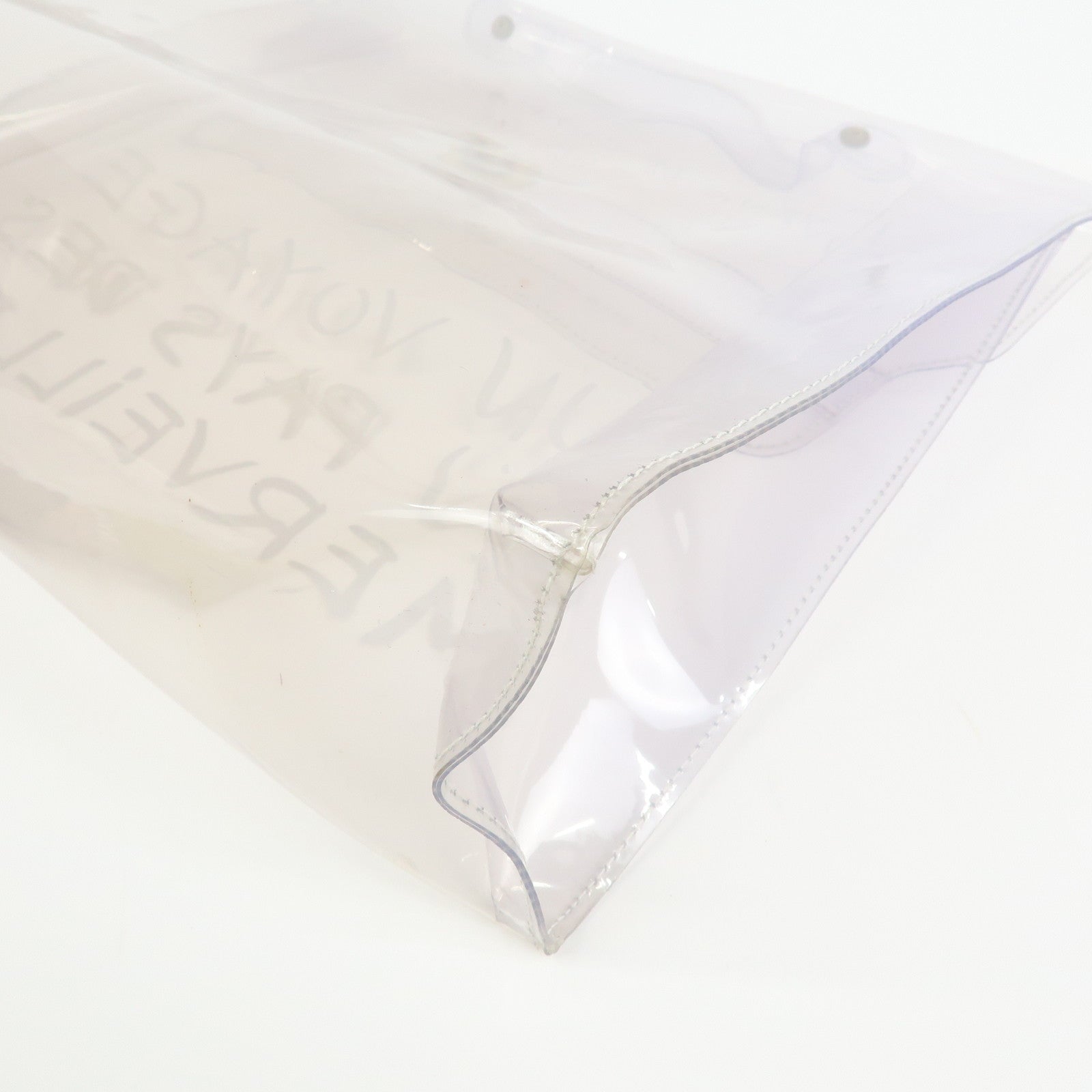 HERMES Kelly Vinyl Hand Bag Clear