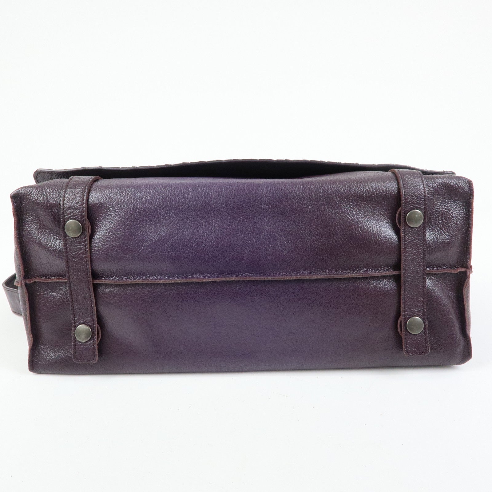 BOTTEGA VENETA Intrecciato Leather Shoulder Crossbody Bag Purple