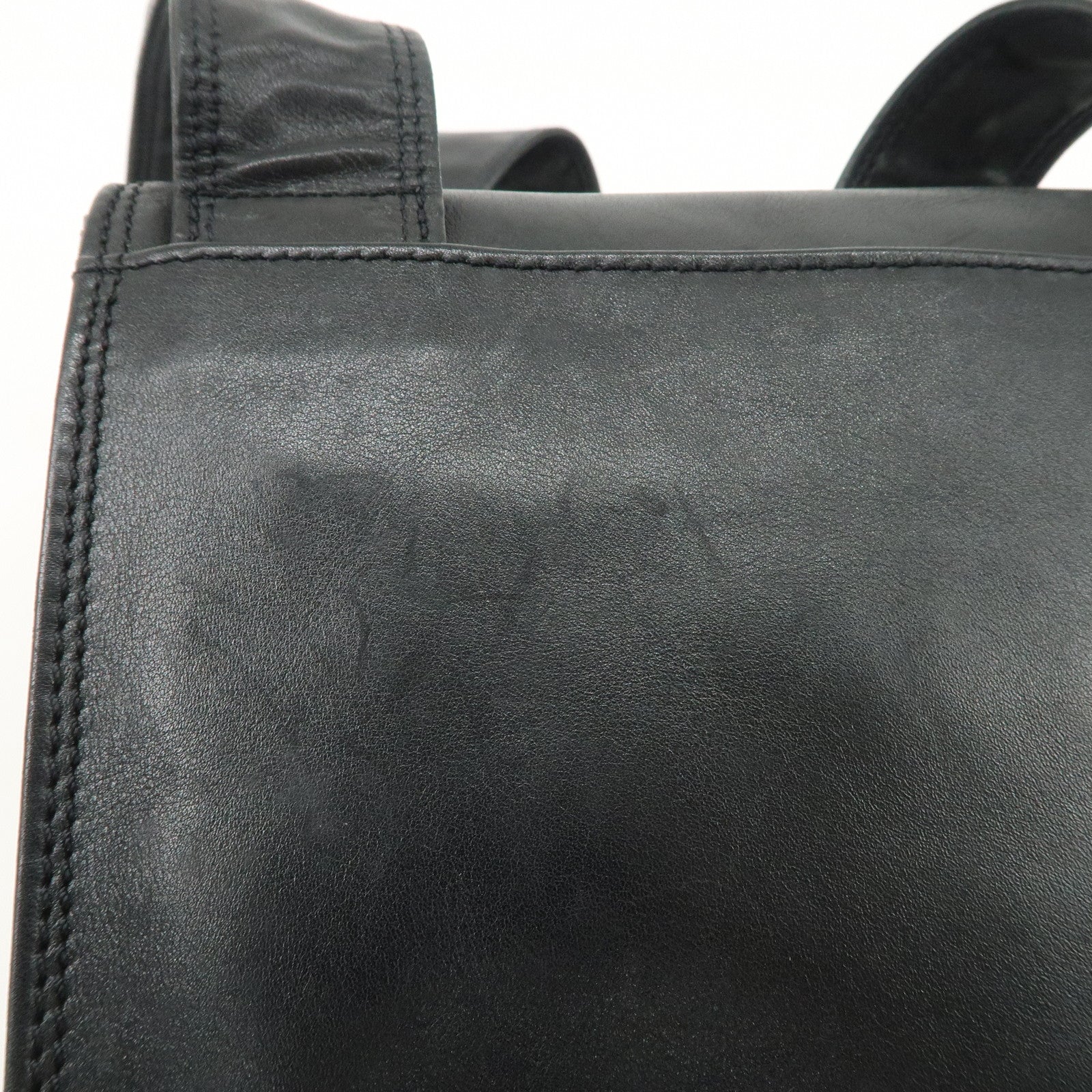 CHANEL Leather Shoulder Bag Crossbody Bag Black