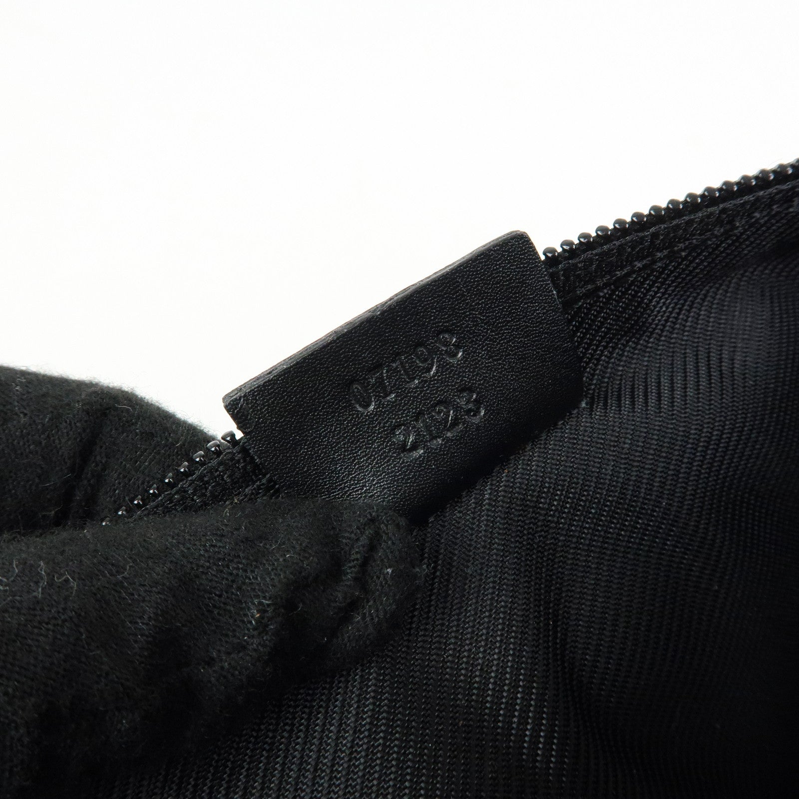 GUCCI Boat Bag GG Canvas Accessory Pouch Hand Bag Black 07198