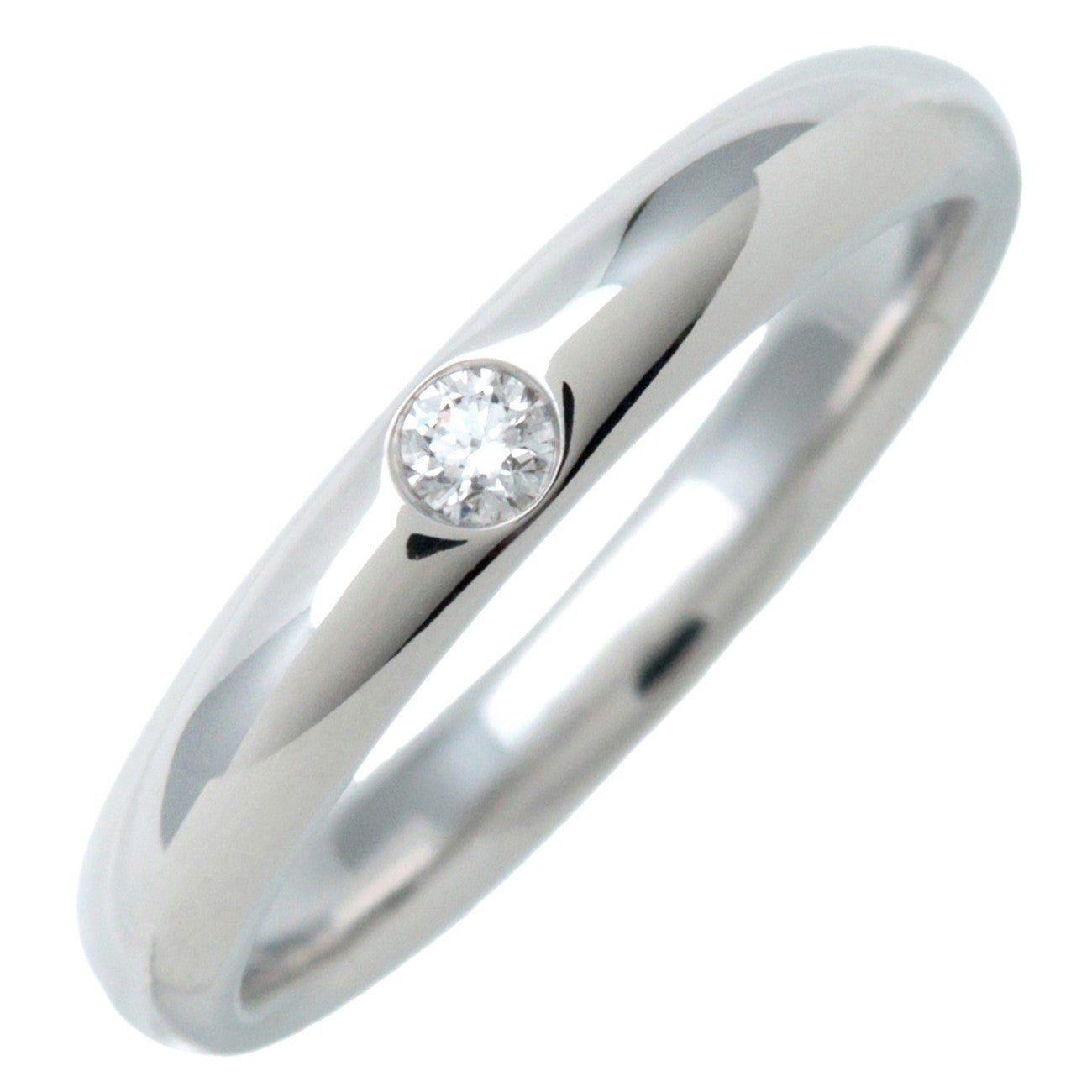 HARRY WINSTON Round Cut 1P Diamond Marriage Ring Platinum US6-6.5