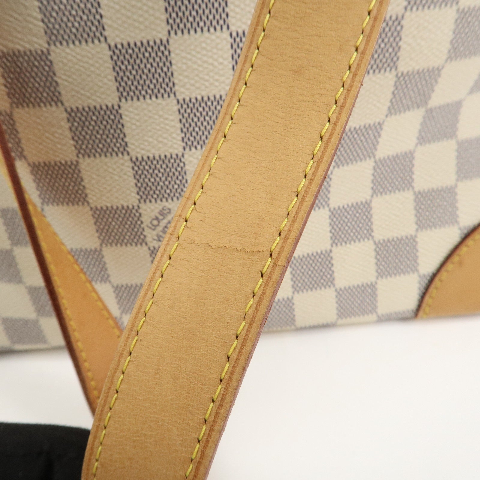 Louis Vuitton Damier Azur Hampstead PM Hand Bag Ivory N51207 Used