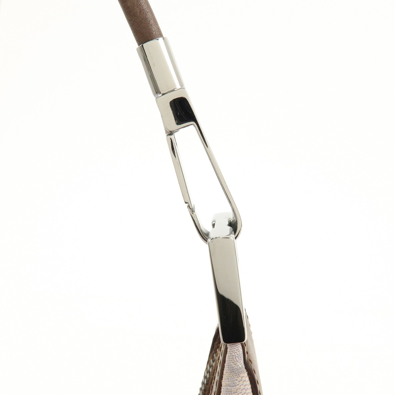 GUCCI GG Canvas Leather Shoulder Bag Hand Bag Purple Brown 01233