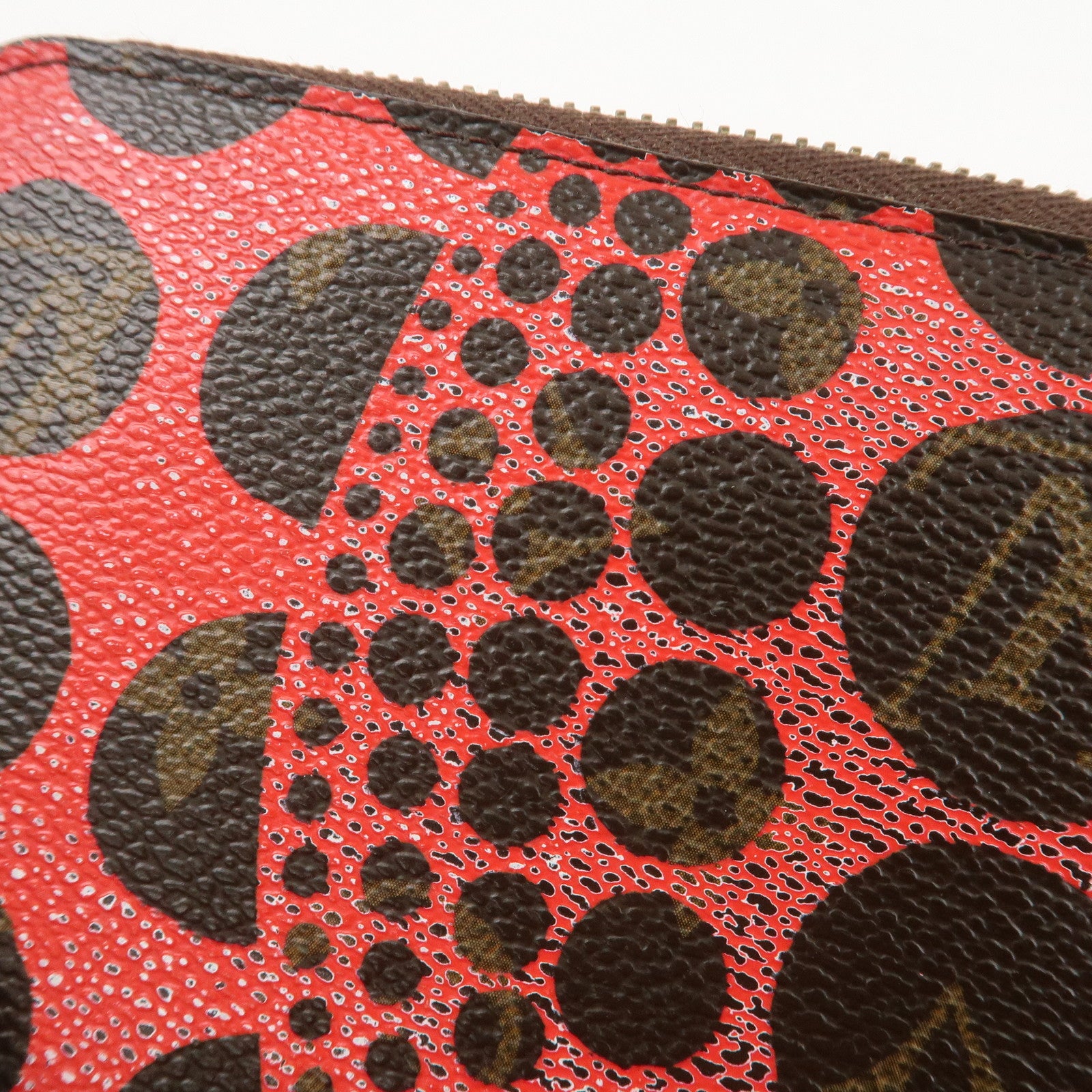 Louis Vuitton Monogram Kusama Pumpkin Dots Zippy Wallet M60450 Used