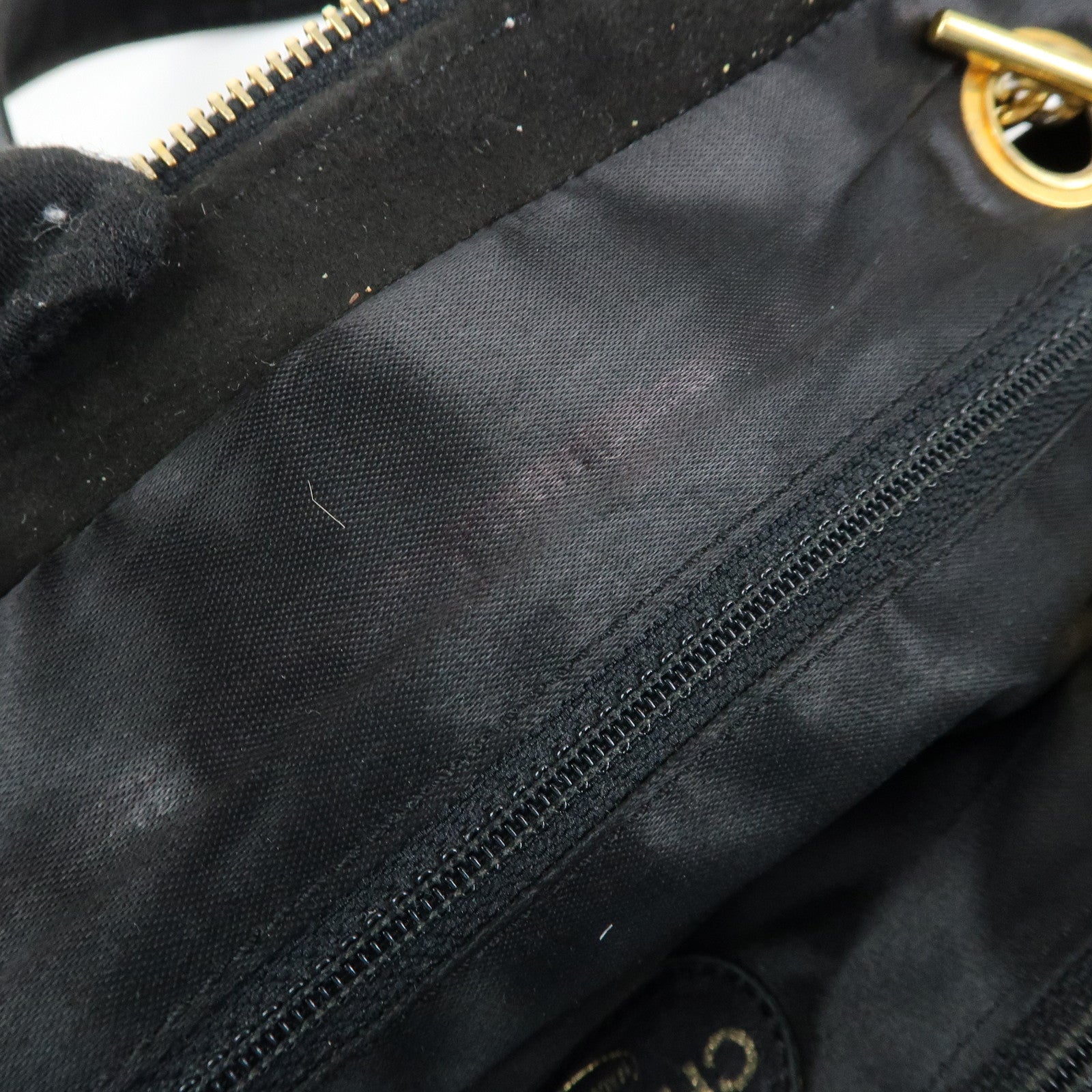 CHANEL COCO Mark Suede Chan Shoulder Bag Black