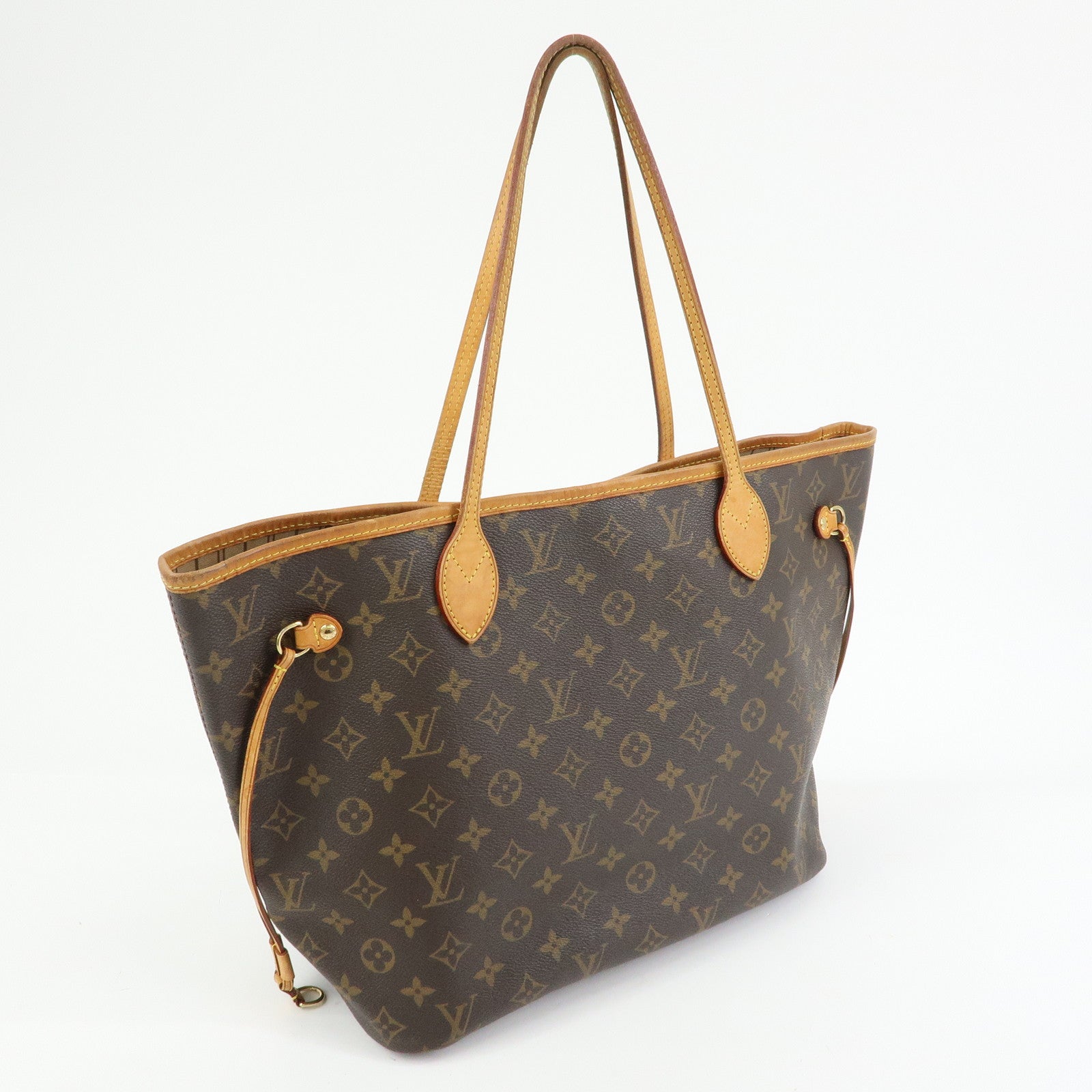 Louis Vuitton Monogram Neverfull MM Tote Shoulder Bag Brown M40156