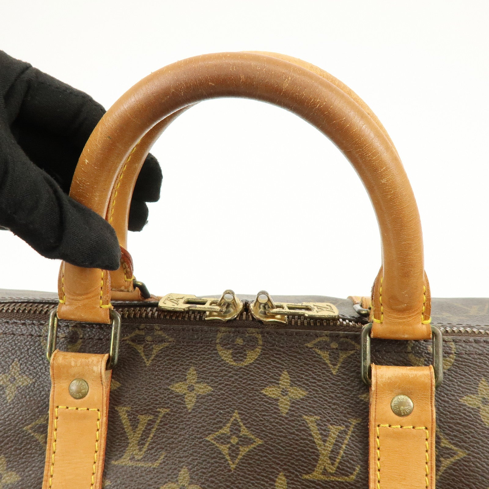 Louis Vuitton Monogram Keep All 50 Boston Bag Brown M41426