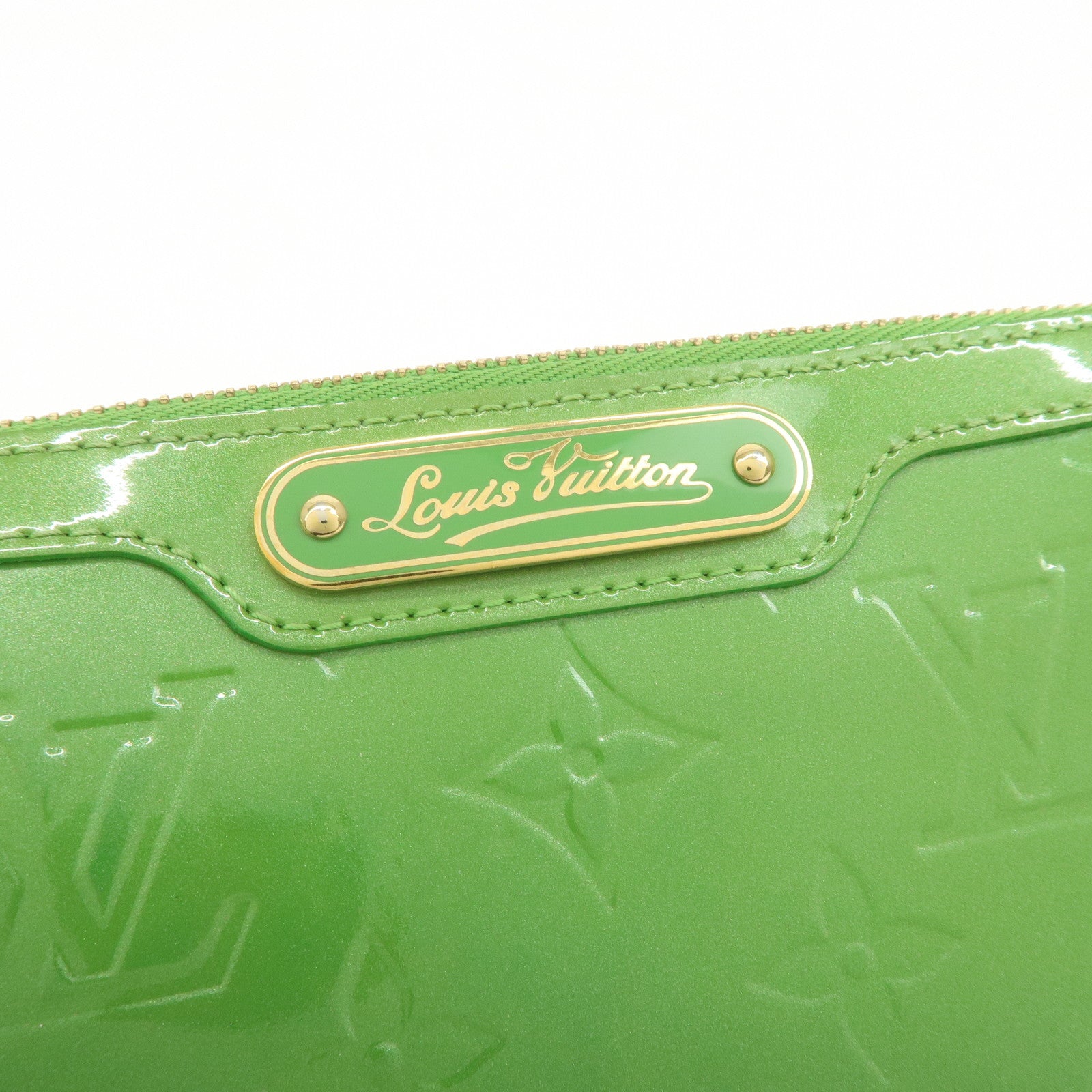 Louis Vuitton Monogram Vernis Trousse Cosmetic Pouch Green M93649