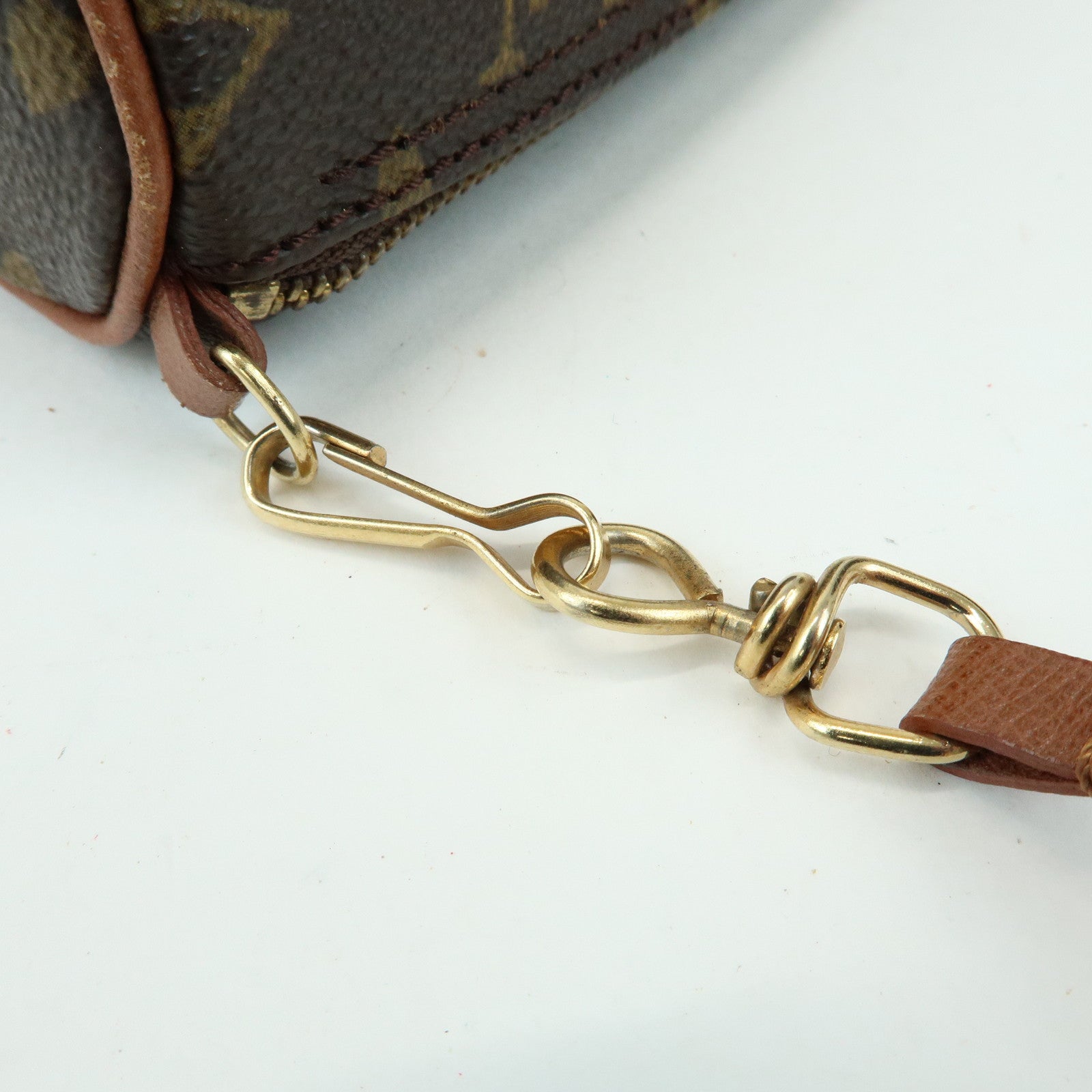 Louis Vuitton Monogram Mini Pouch for Papillon Bag Brown