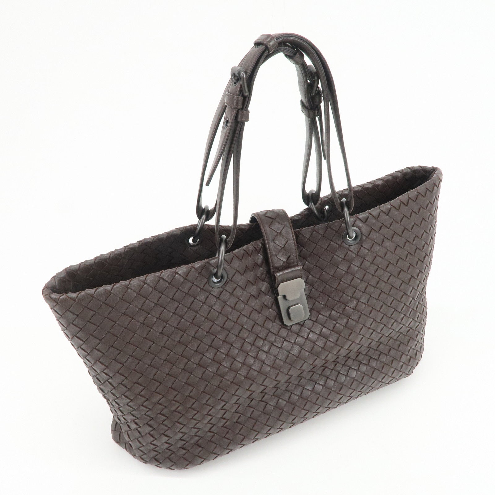 BOTTEGA VENETA Intrecciato Nappa Leather Tote Bag Hand Bag Brown