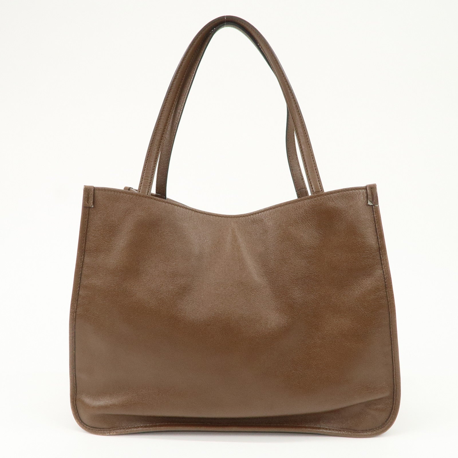 GUCCI Horsebit Leather Tote Bag Shoulder Bag Hand Bag Brown 623694