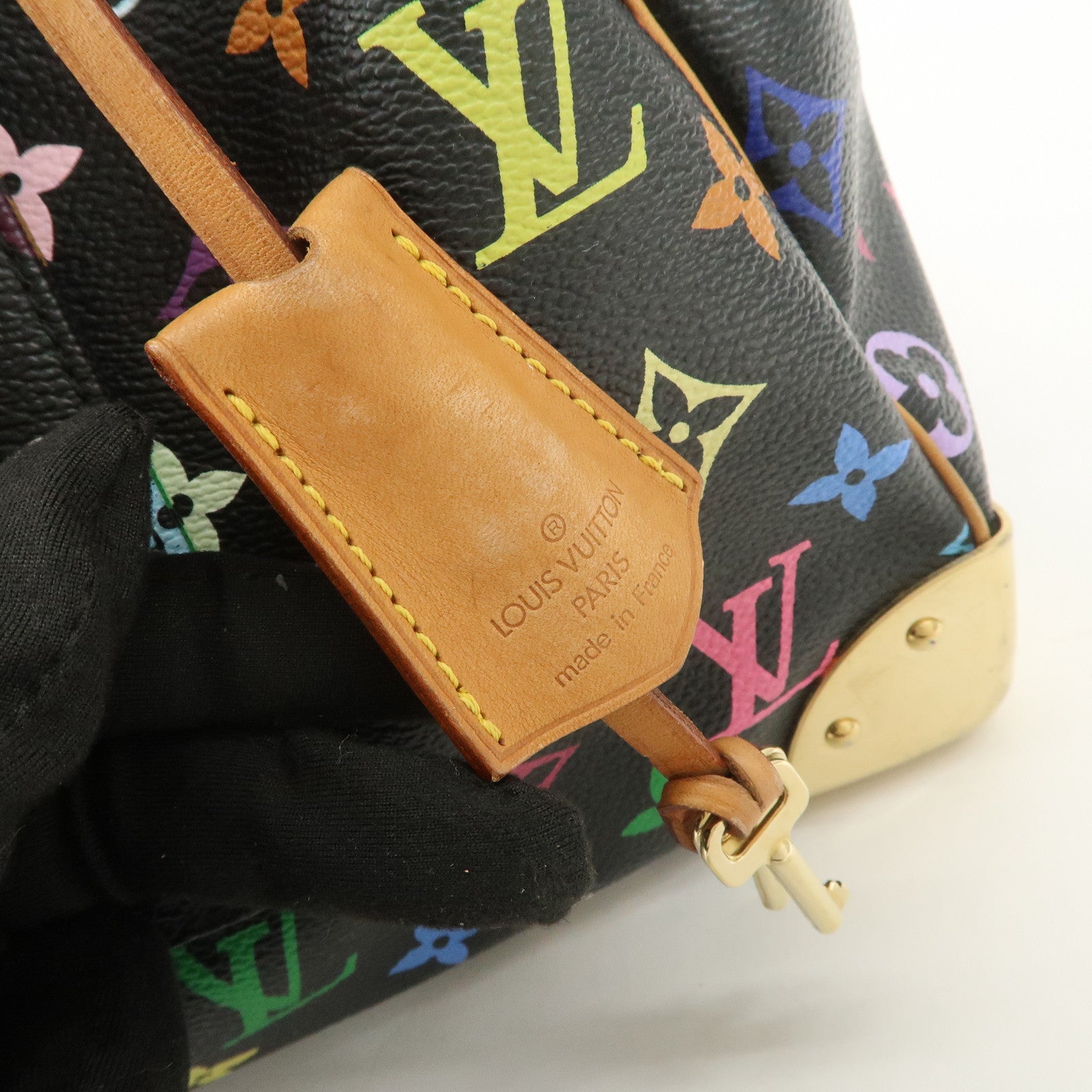 Louis Vuitton Monogram Multicolor Speedy 30 Boston Bag Noir M92642