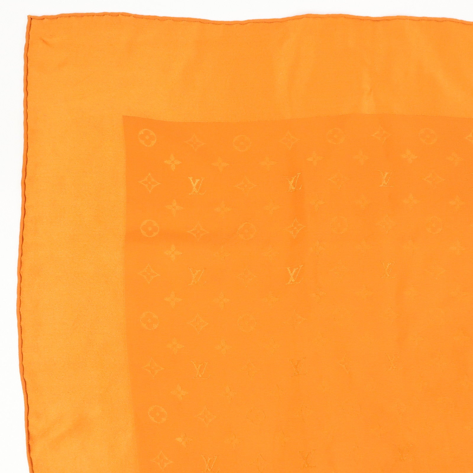 Louis Vuitton Monogram Silk 100% Scarf Orange