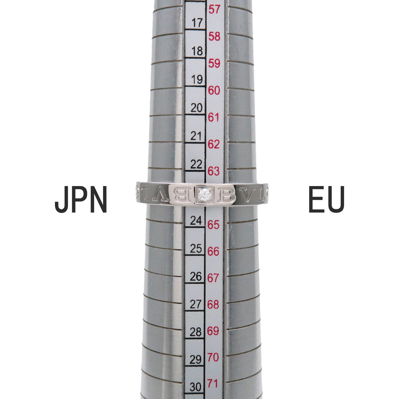 BVLGARI BVLGARI Double Logo 1P Daimond Ring K18 750WG US10.5-11