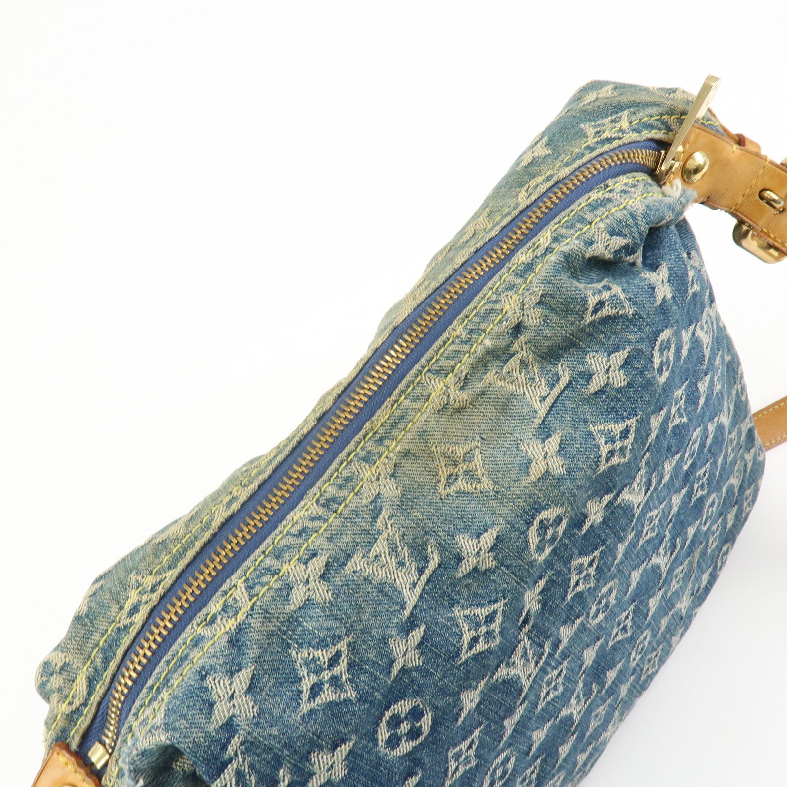 Louis Vuitton Monogram Denim Baggy GM Shoulder Bag Blue M95048