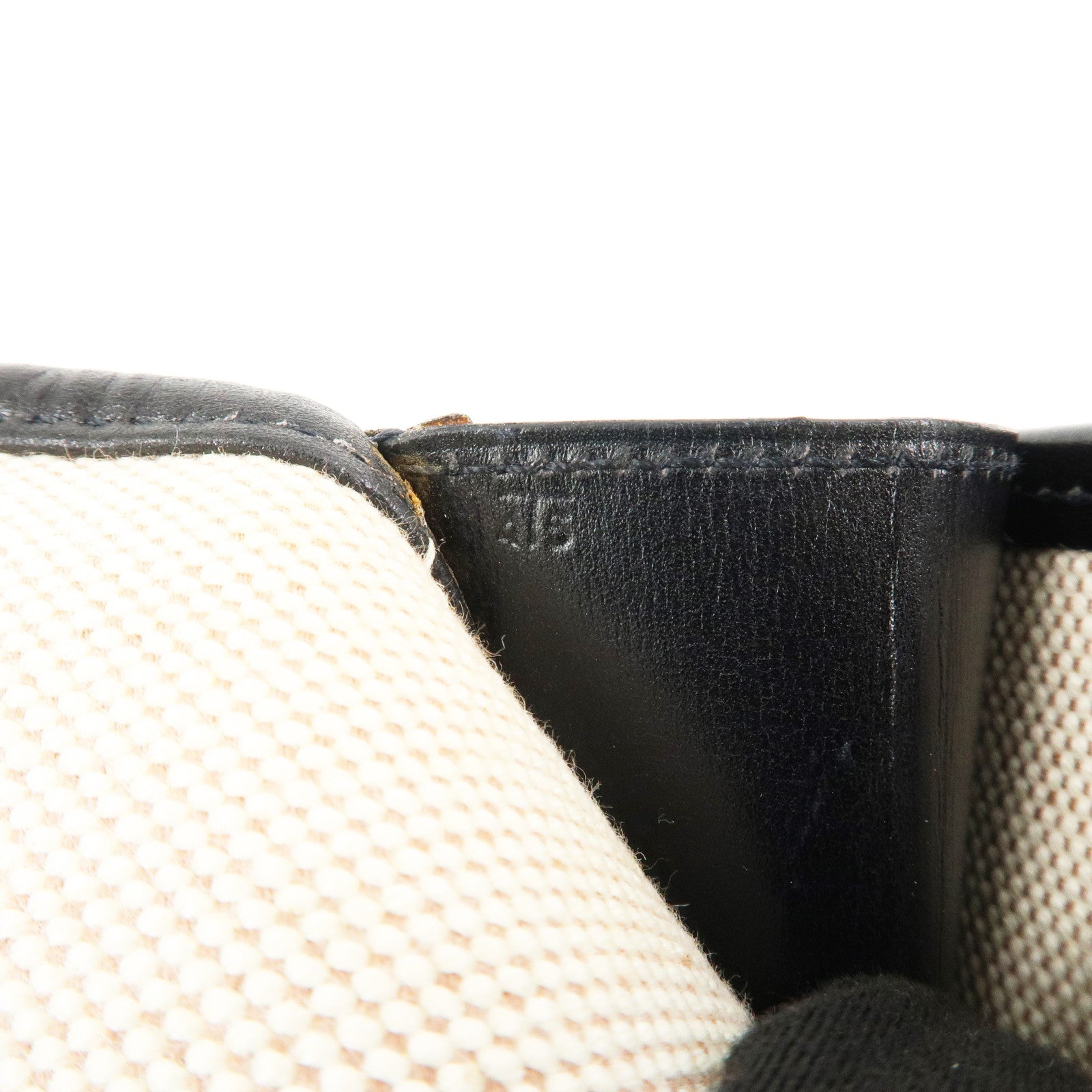 HERMES Box Calf Leather Jige PM Clutch Bag Black