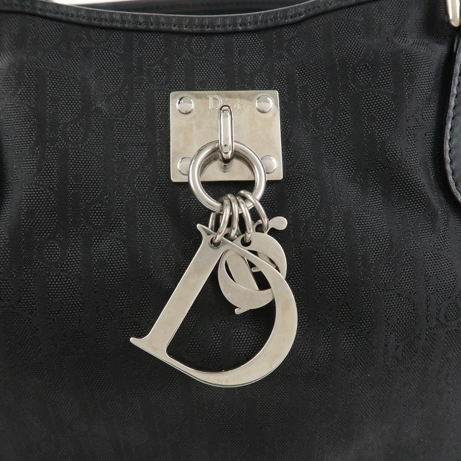 Christian Dior Trotter Nylon Canvas Leather Lovely Shoulder Bag