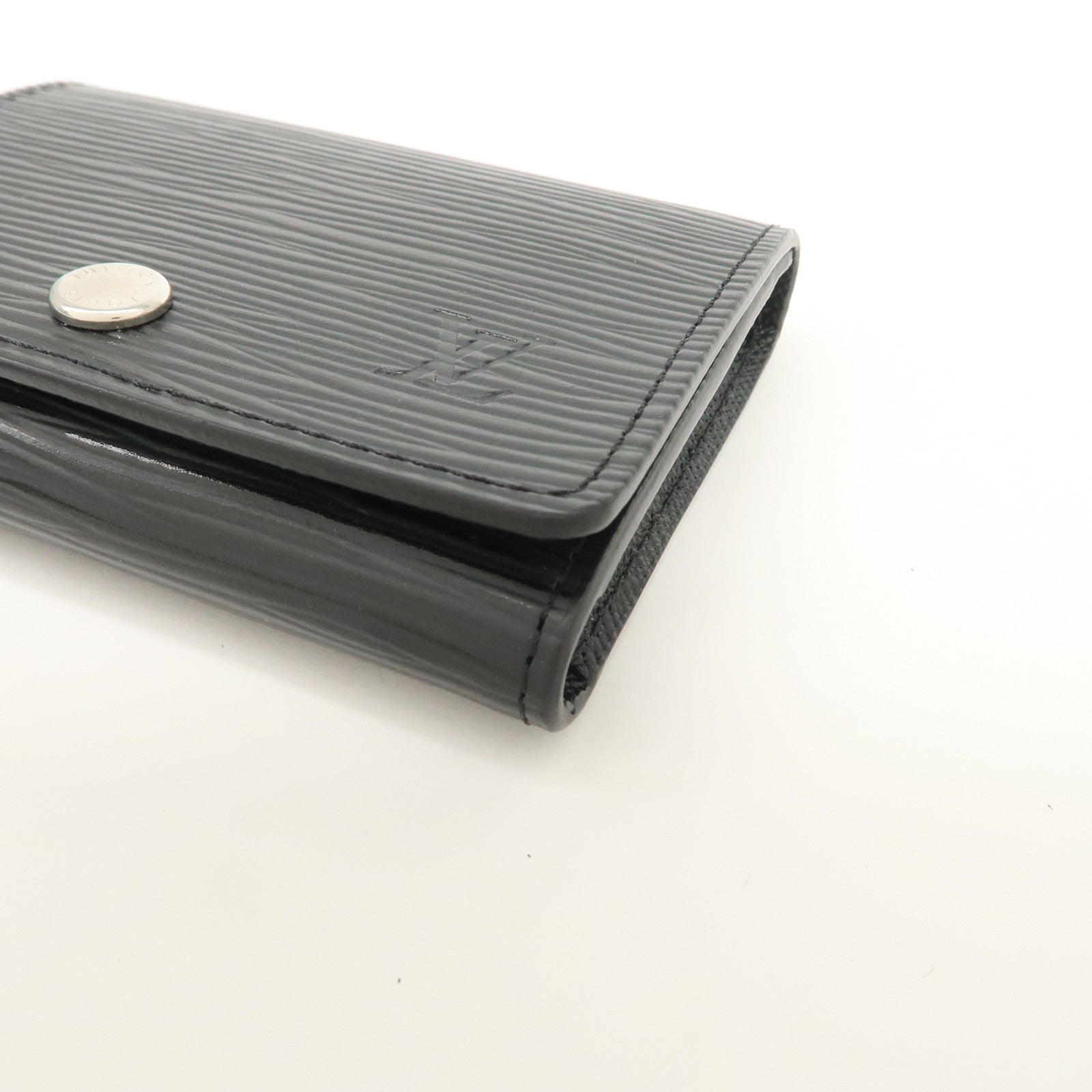 Louis Vuitton Epi leather Enveloppe Culte Du Visite Card Case Noir M56169