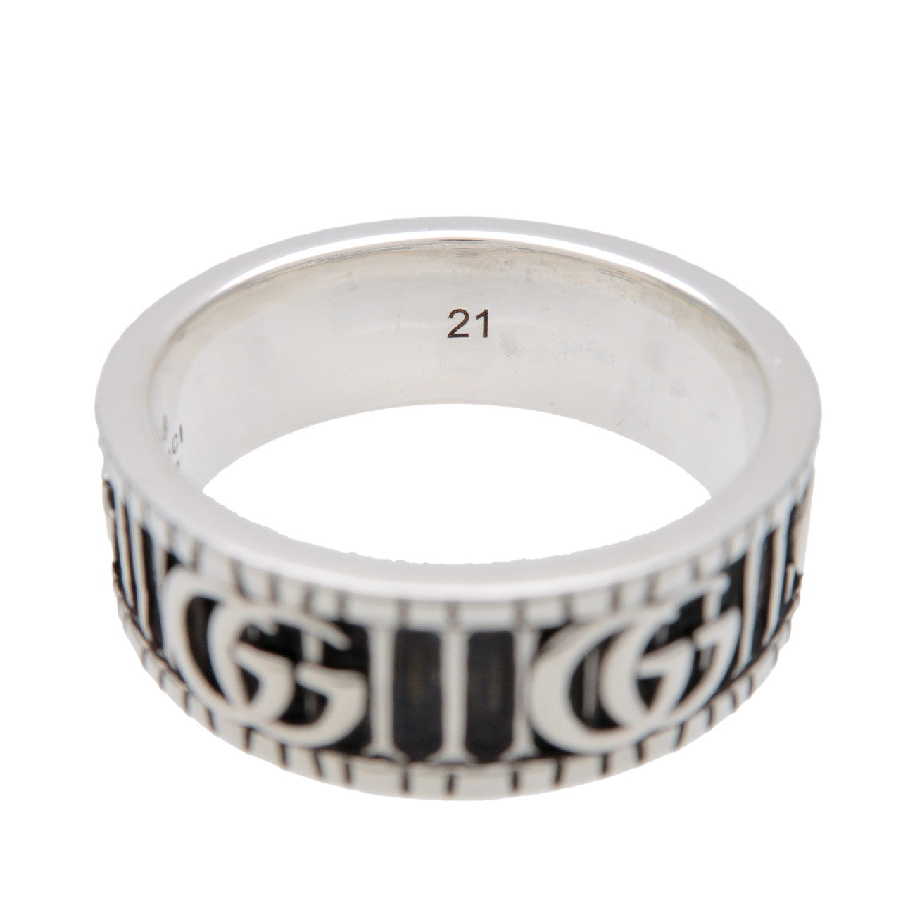 GUCCI Double G Ring SV925 Silver #21 US9.5 EU60.5 HK21