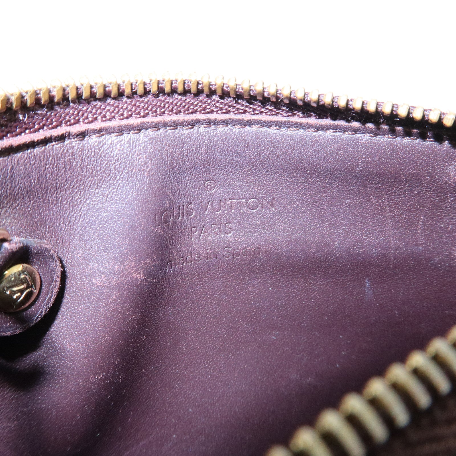Louis Vuitton Vernis Pochette Cles NM Coin Case Amarante M93557