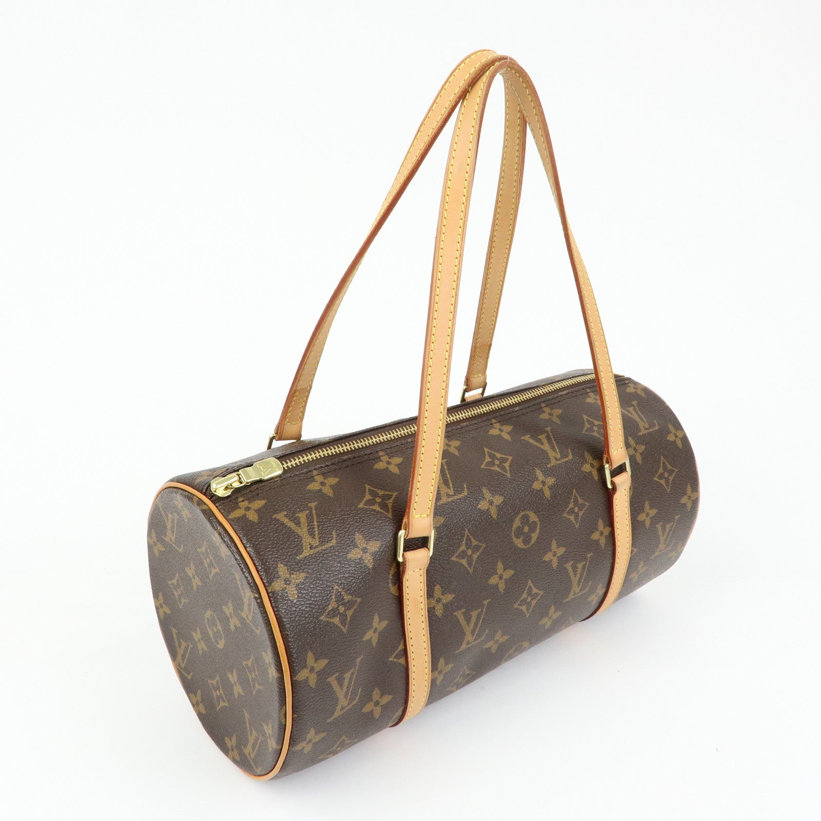 Louis Vuitton Monogram Papillon 30 Hand Bag Brown M51385