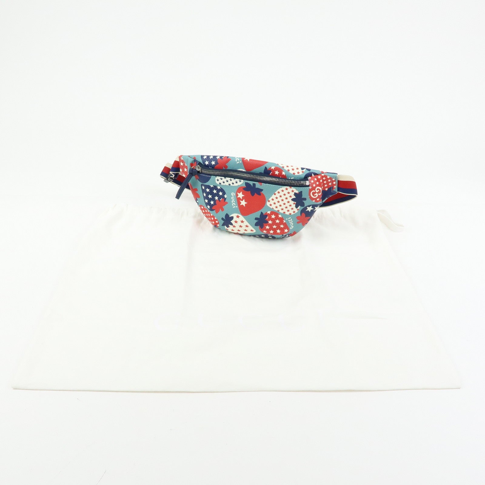 GUCCI Children's Sherry PVC Waist Pouch Body Bag Strawberry 502095