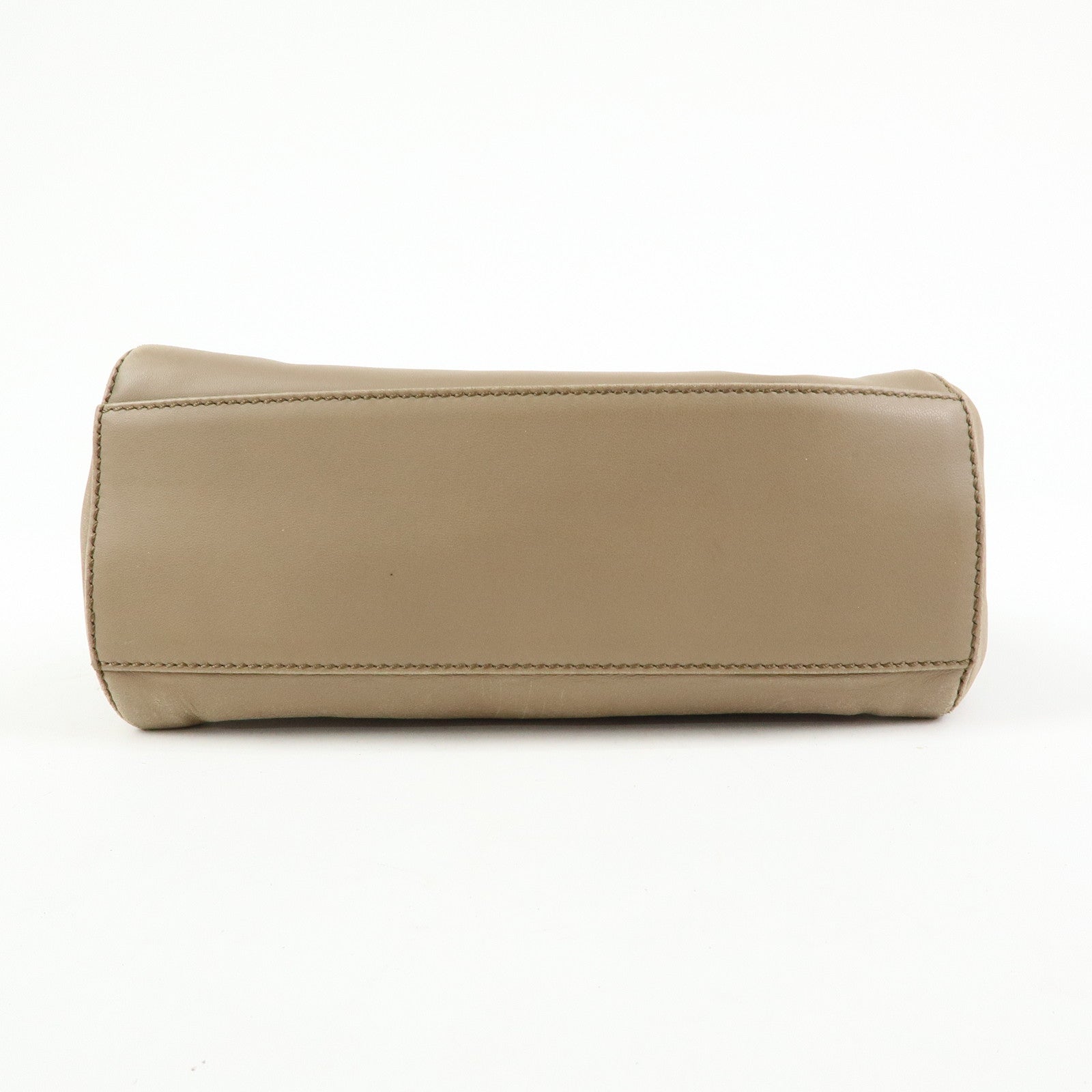 FENDI Mini Peekaboo Leather 2Way Shoulder Bag Hand Bag Beige 8BN244