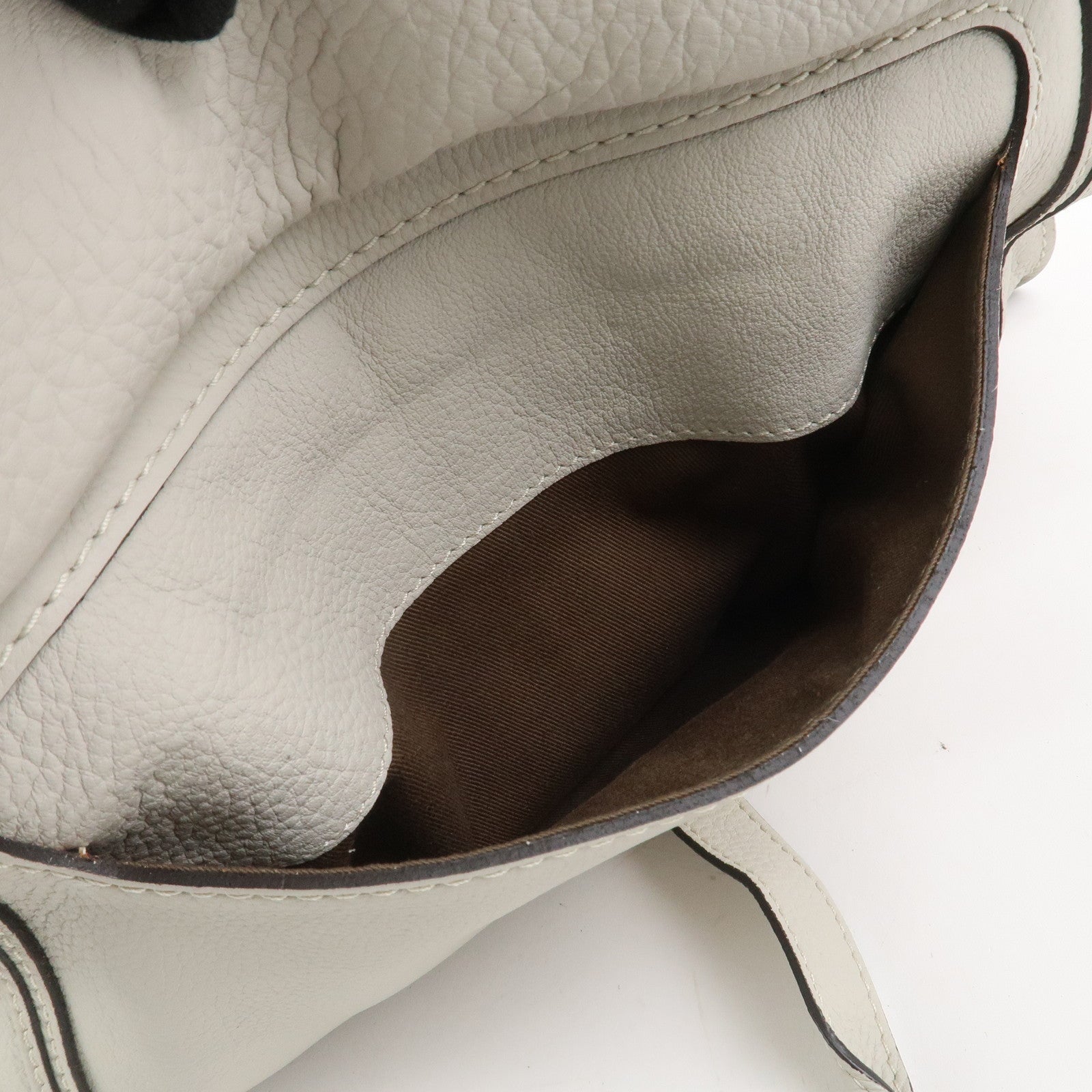 Chloe Marcie Leather Hand Bag Shoulder Bag Gray