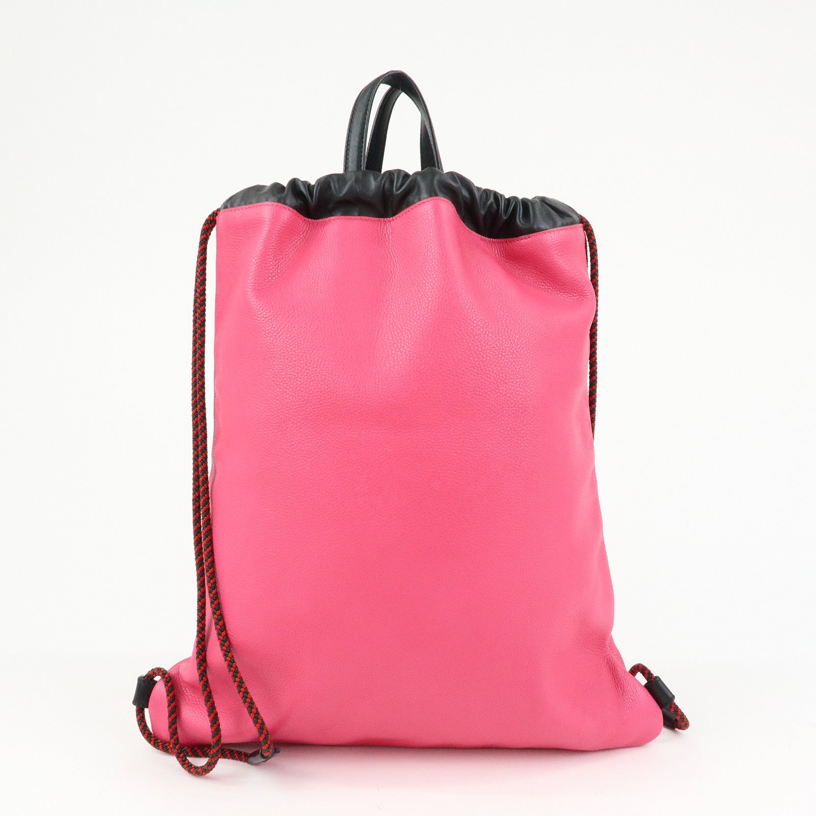 GUCCI Sherry Vintage Logo Leather Backpack Pink 516639