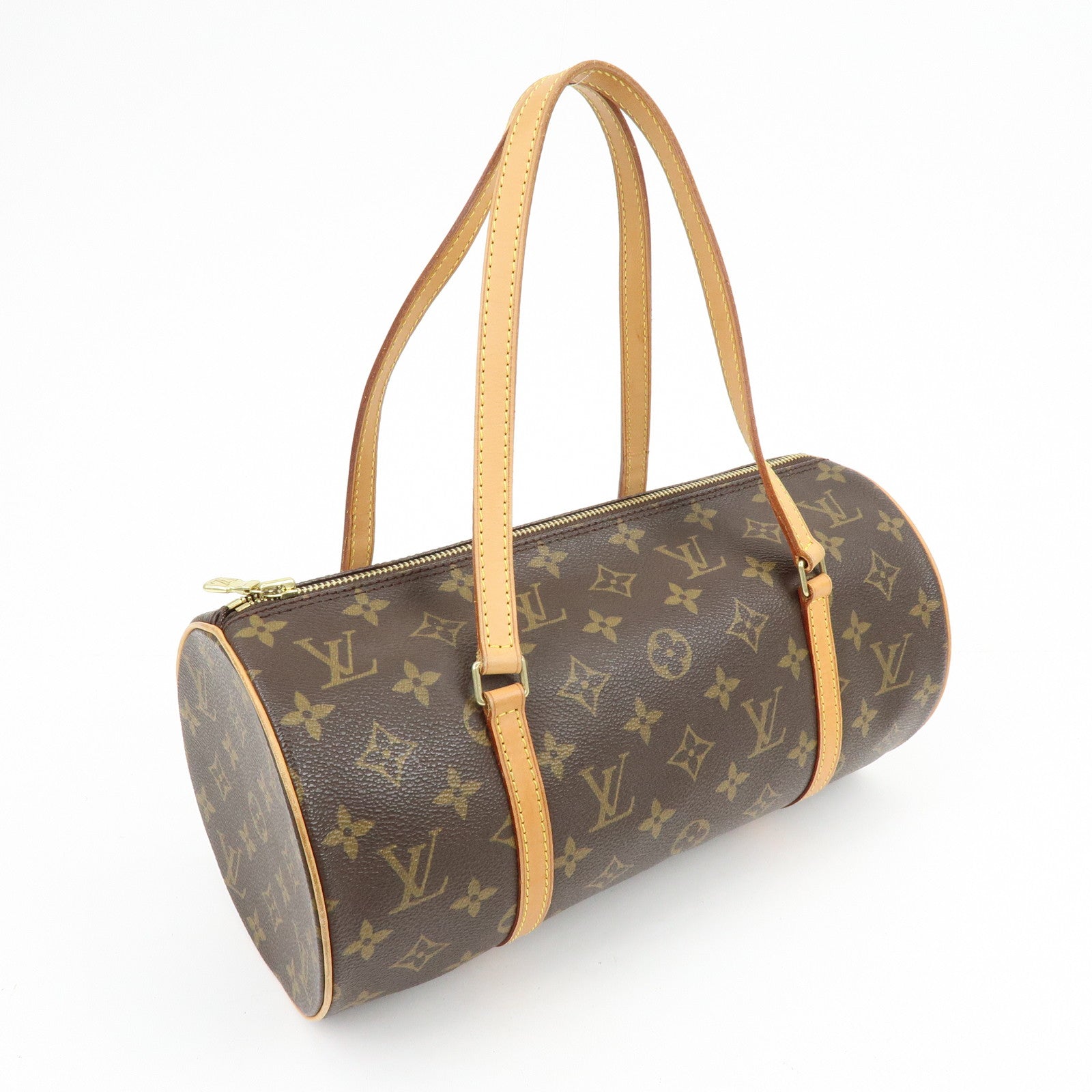 Louis Vuitton Monogram Papillon 30 Hand Bag Brown M51385