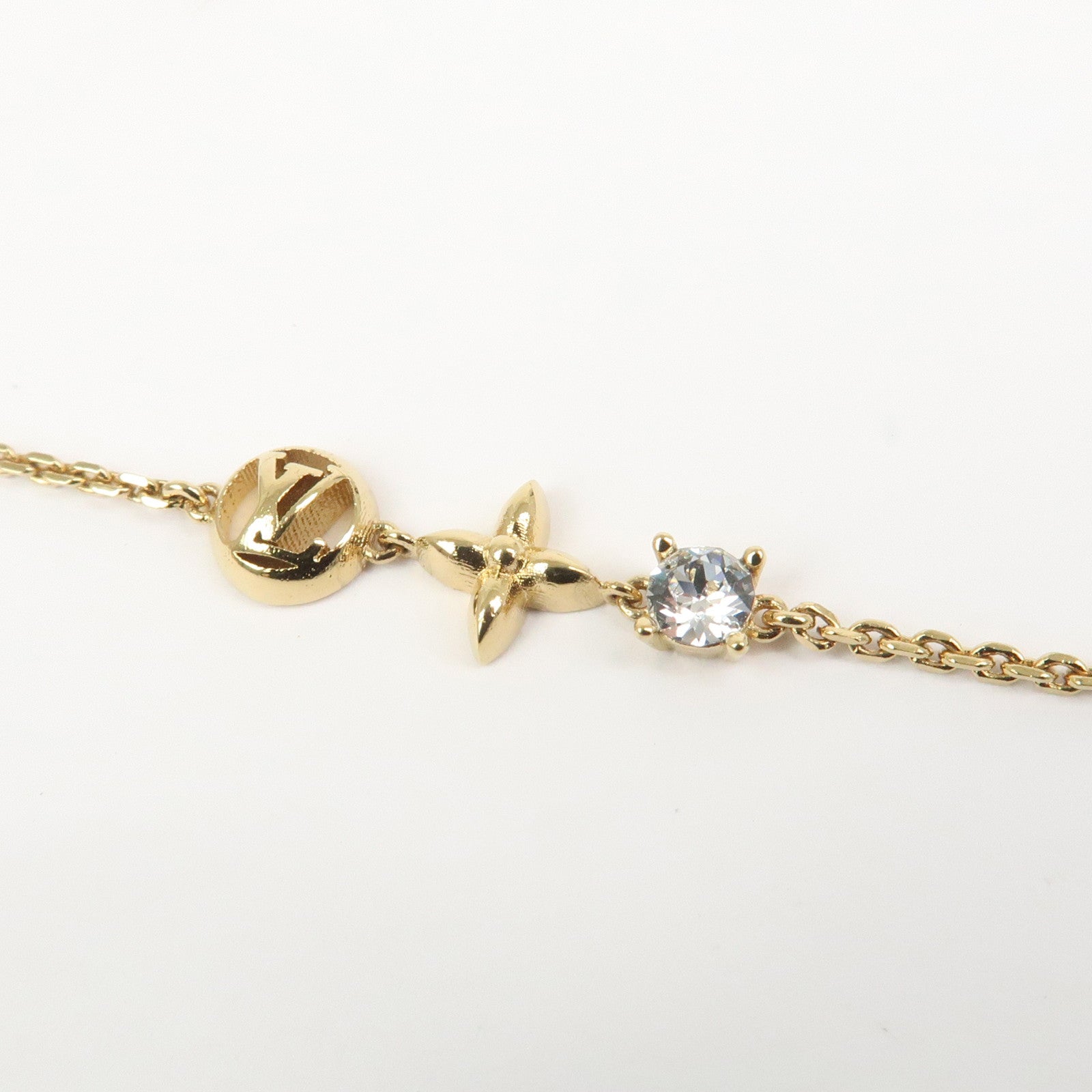 Louis Vuitton Petit Louis Metal Strass Bracelet Gold M00374