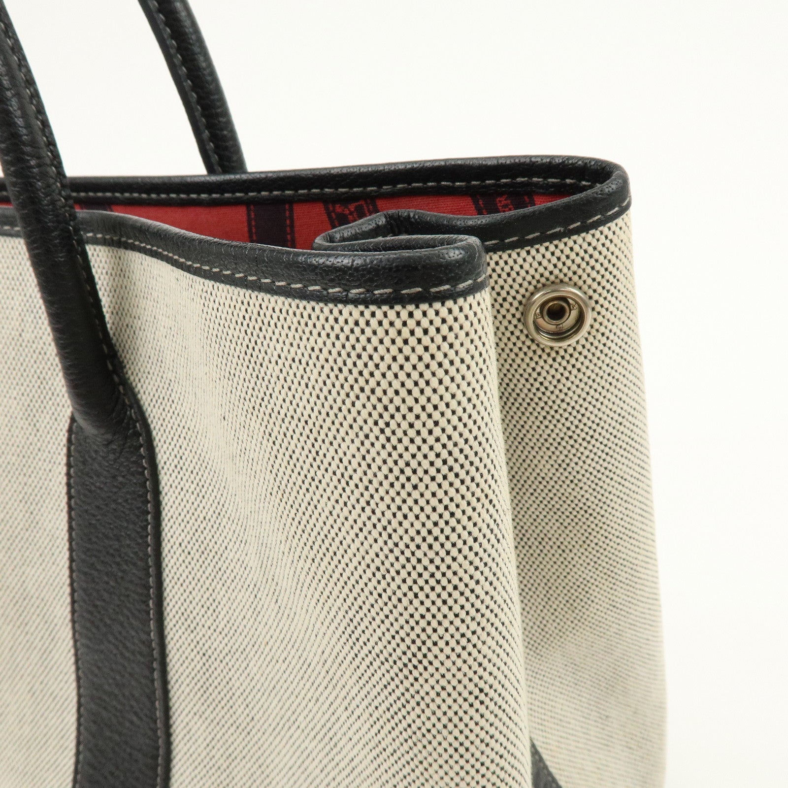 HERMES Toile H Garden Party PM Tote Bag Christmas Limited Black