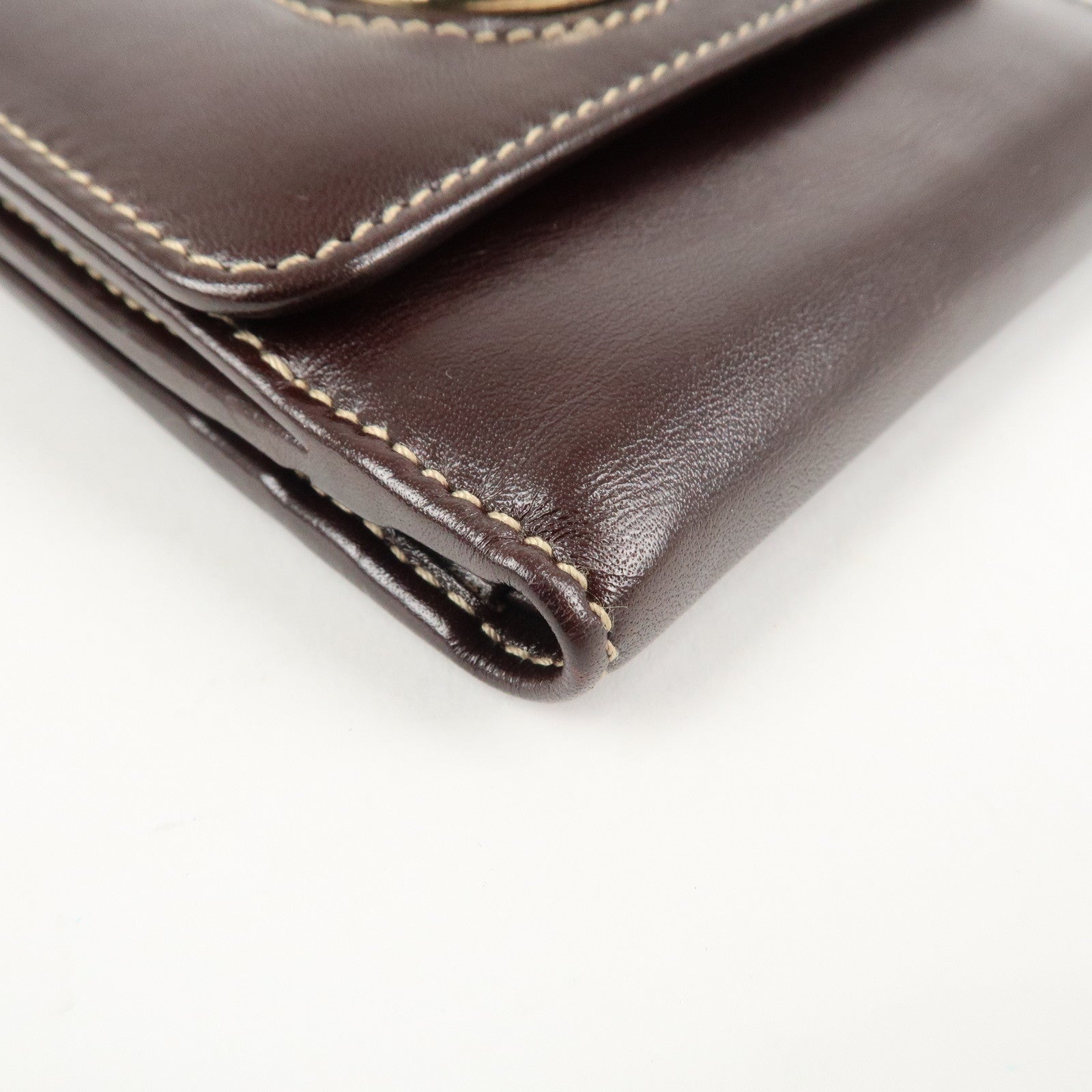 GUCCI Interlocking G Sherry Double Hook Bi-Fold Wallet 162760 Used