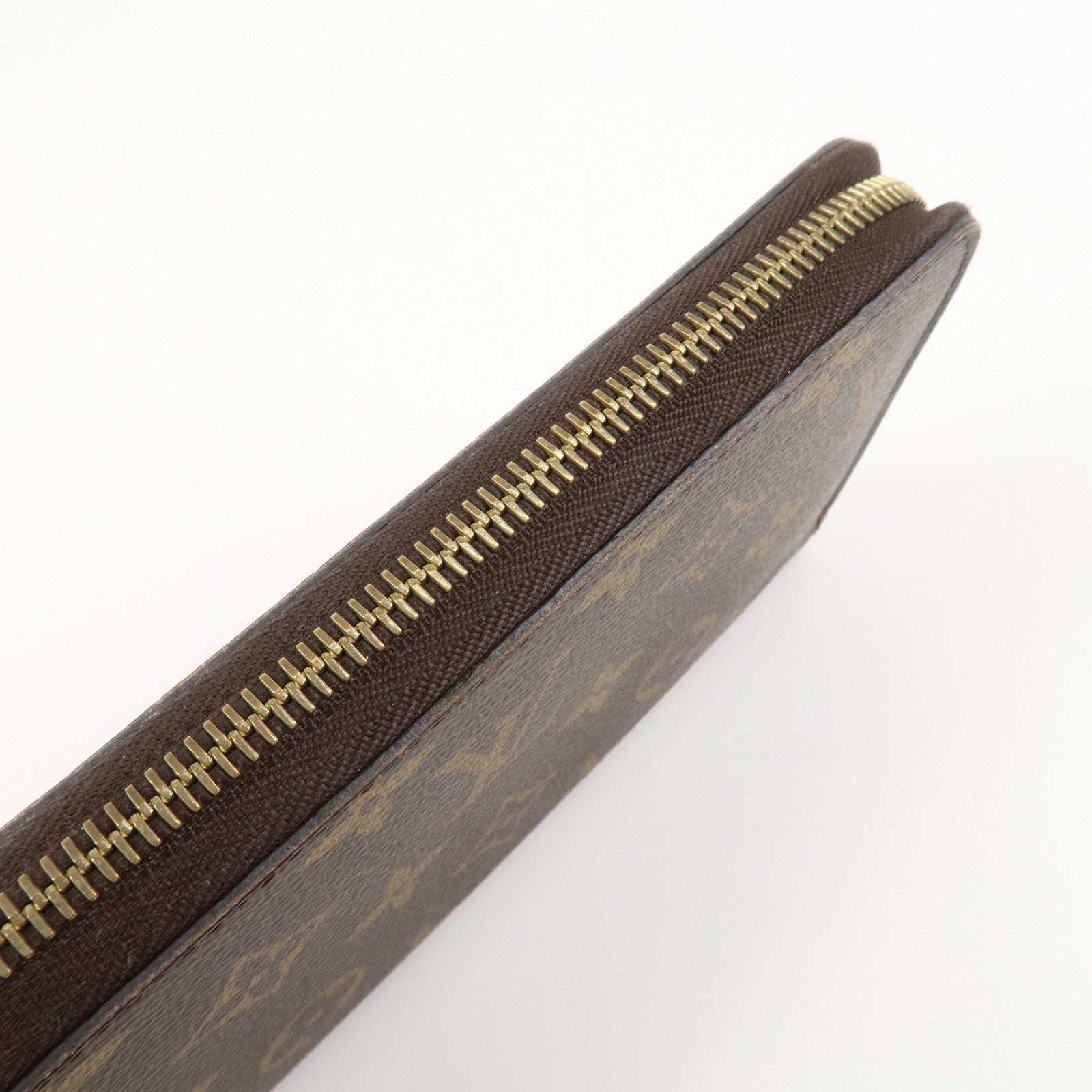 Louis Vuitton Monogram Round Zippy Wallet Long Wallet Coquelicot M41896 Used