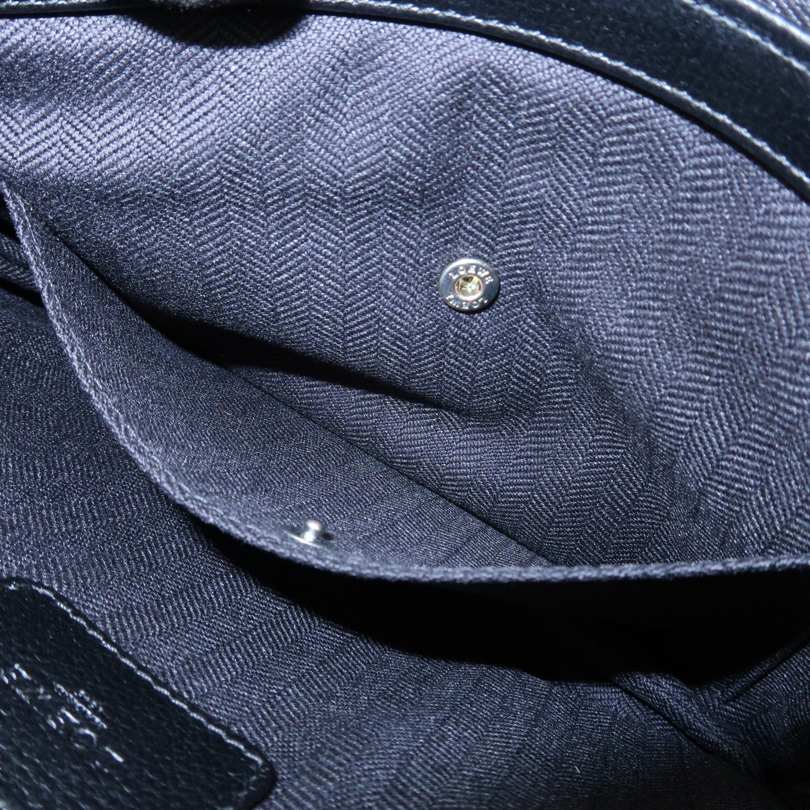 LOEWE Unborn Calf Leather Clutch Bag Pouch Brown Used