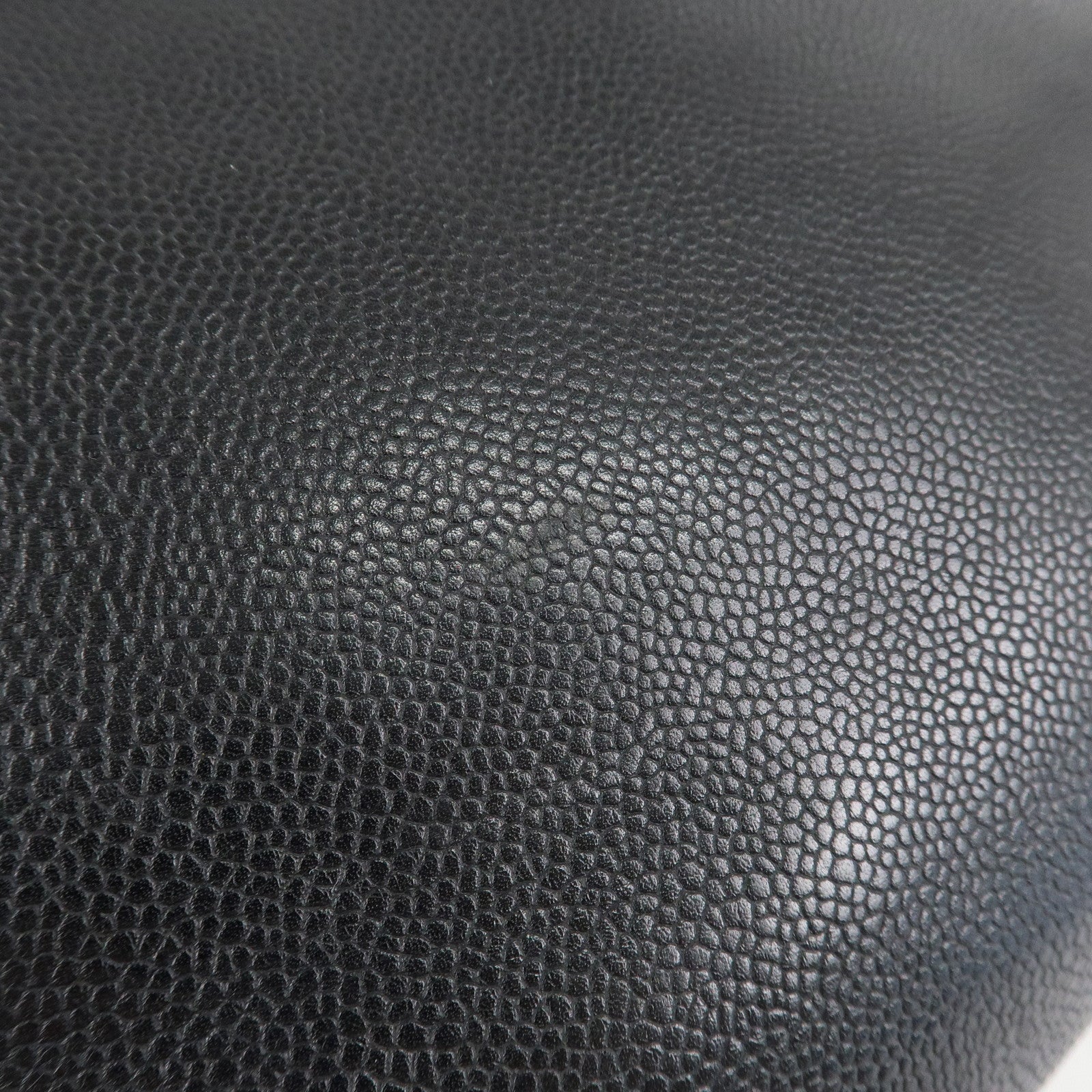 CHANEL Caviarskin COCO Mark Turn Lock 2Way Hand Bag Black Used