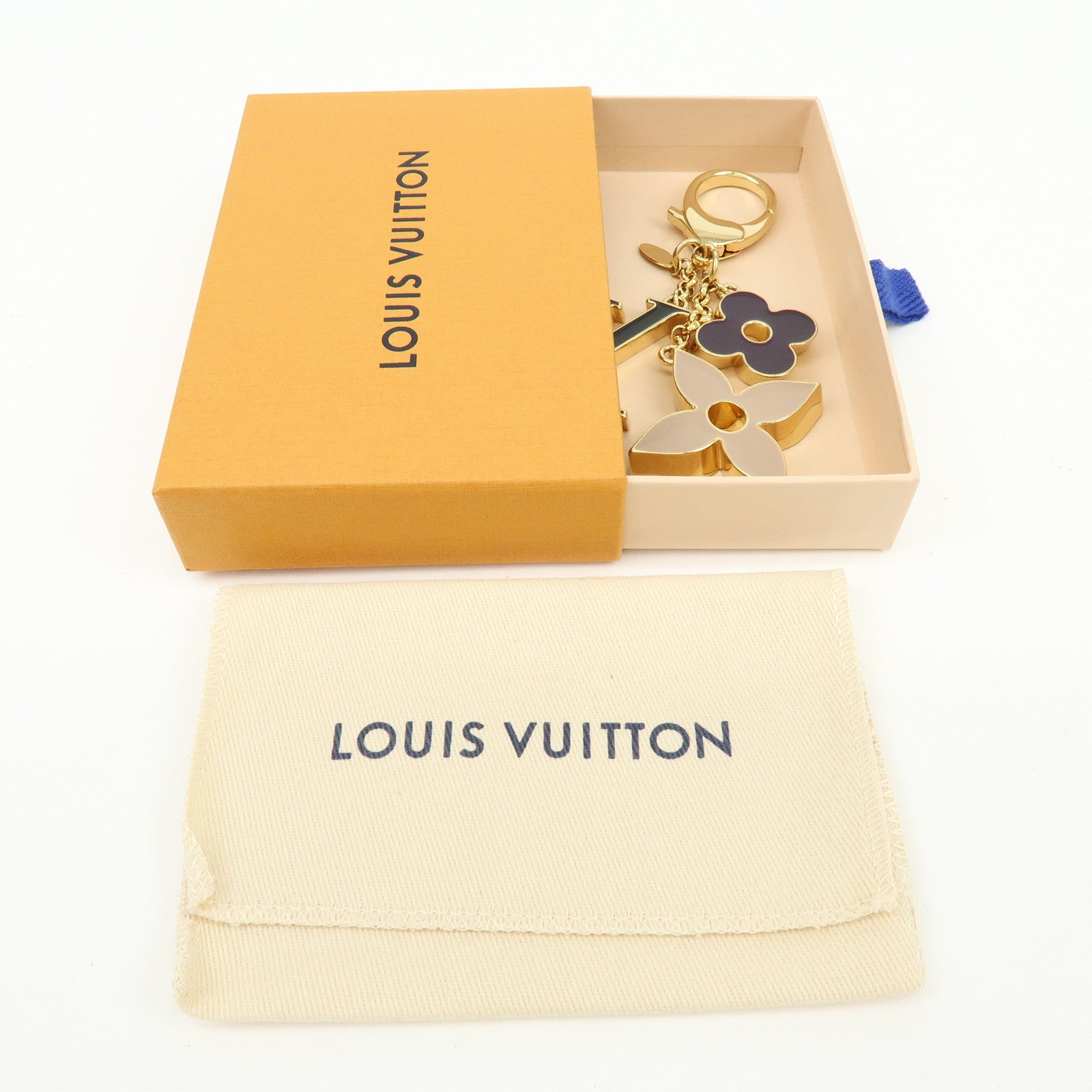 Louis Vuitton Fleur de Monogram Key Chain Bag Charm M67119
