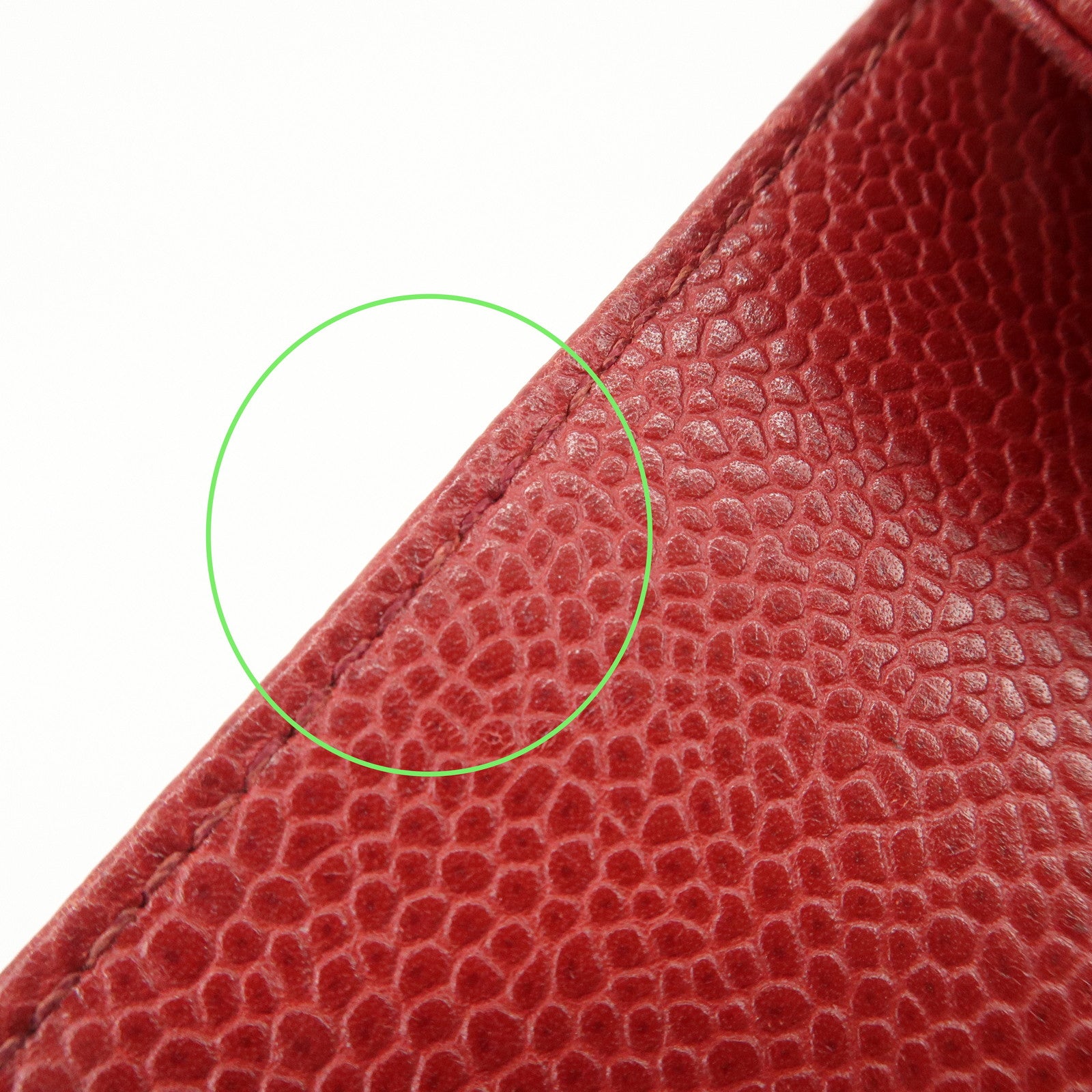 CHANEL COCO Mark Caviarskin Chain Shoulder Bag Pouch Red