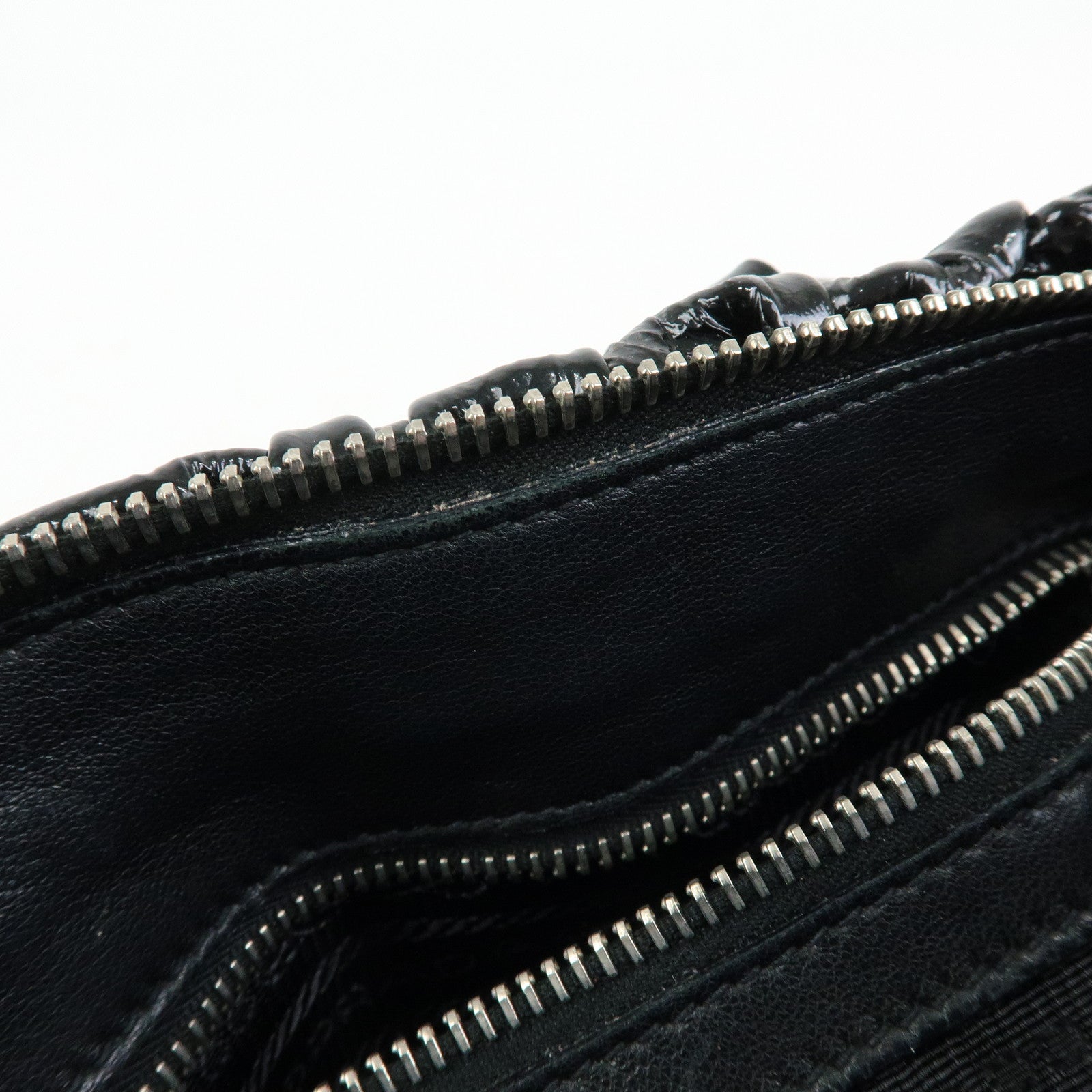 PRADA Patent Leather 2Way Bag Hand Bag Shoulder Bag Black