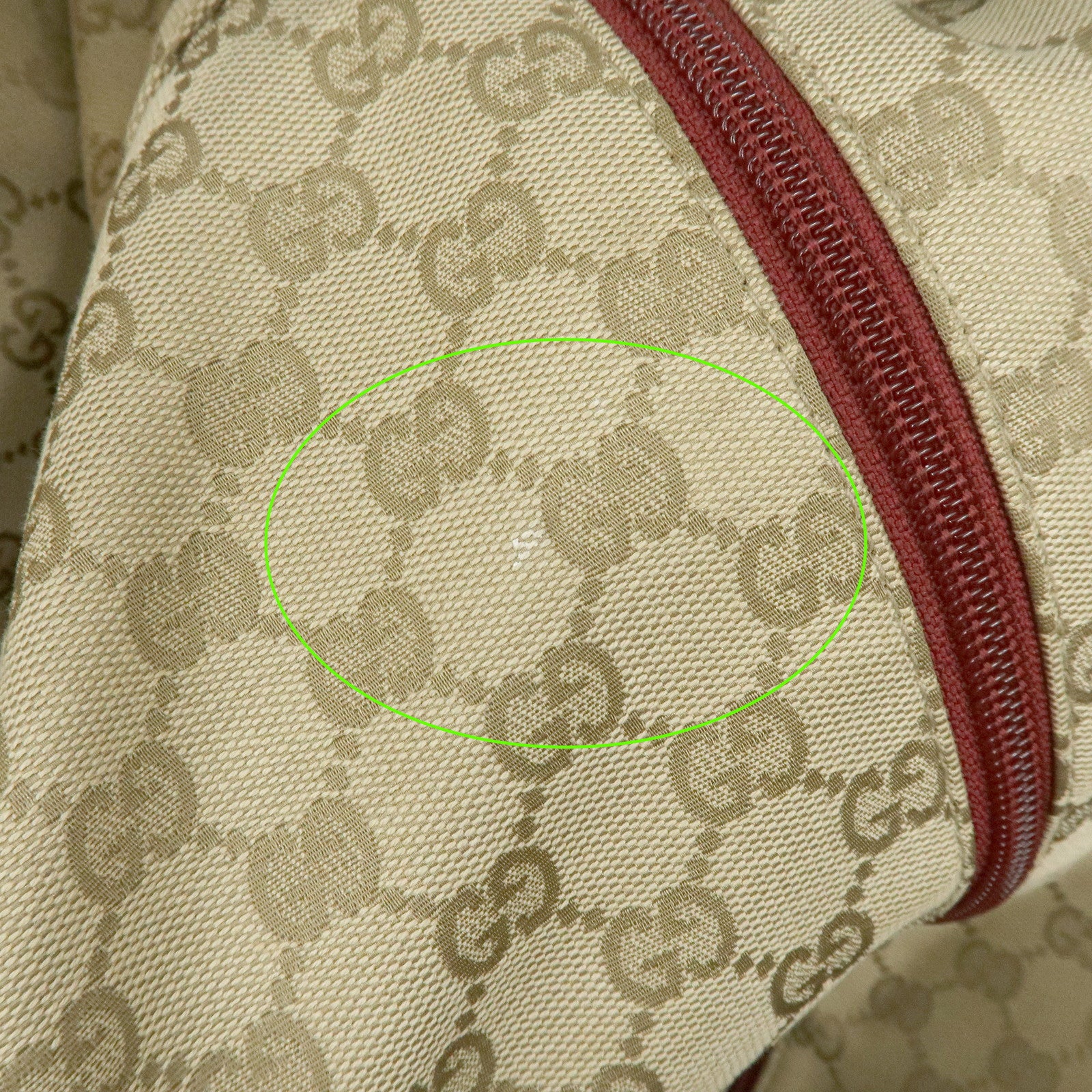 GUCCI GG Canvas Leather Boston Bag Shoulder Bag Beige Red 153240