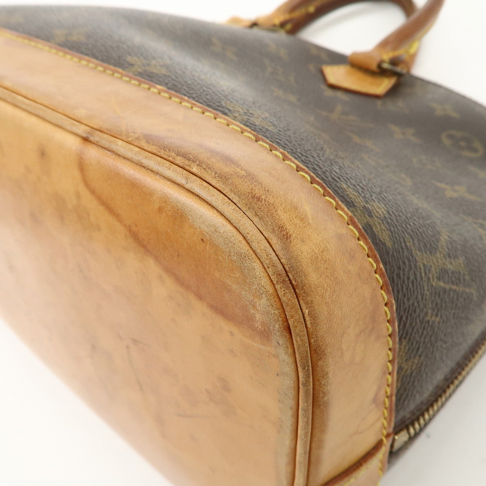 Louis Vuitton Monogram Alma Hand Bag Brown M51130 Used