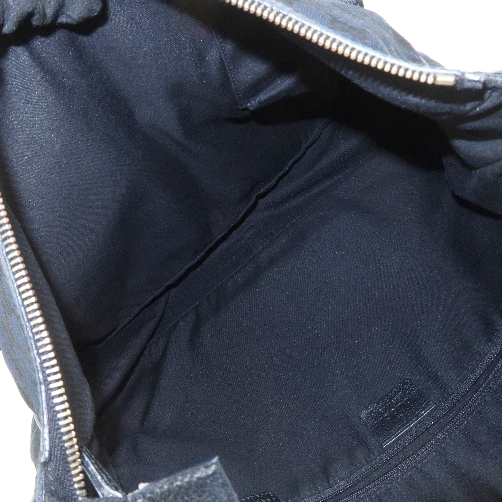 GUCCI Abbey GG Monogram Front Pocket Shoulder Bag Black 153025