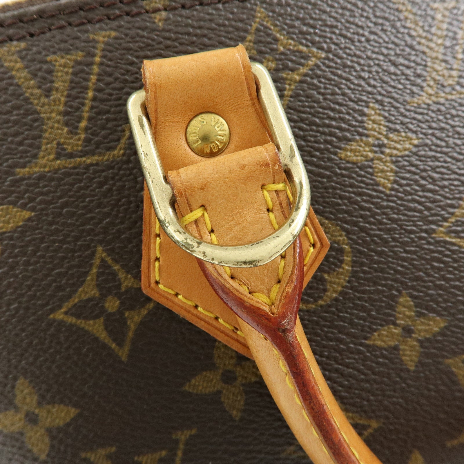 Louis Vuitton Monogram Canvas Leather Alma PM Hand Bag Brown M51130