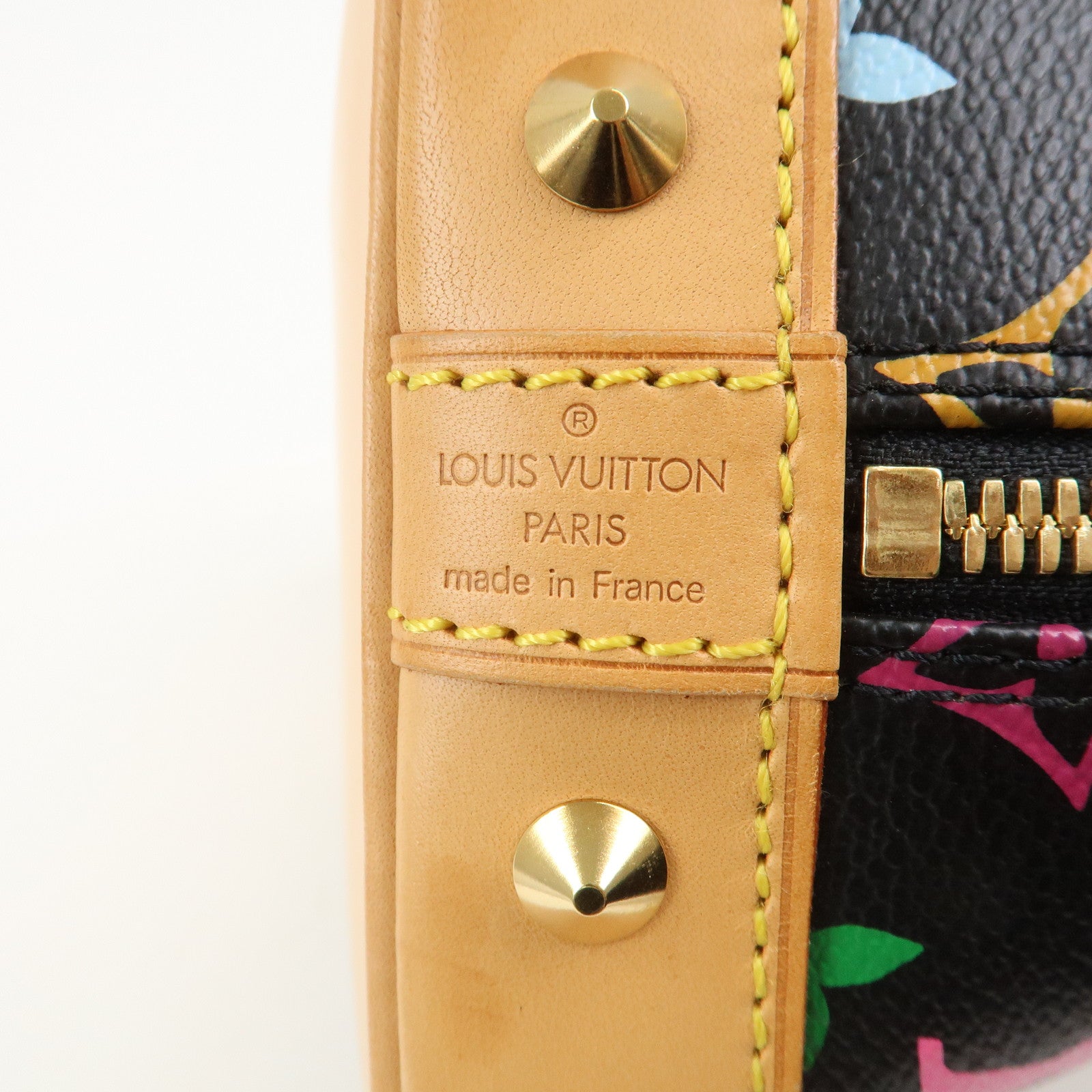 Louis Vuitton Monogram Multicolor Alma Hand Bag Noir M92646