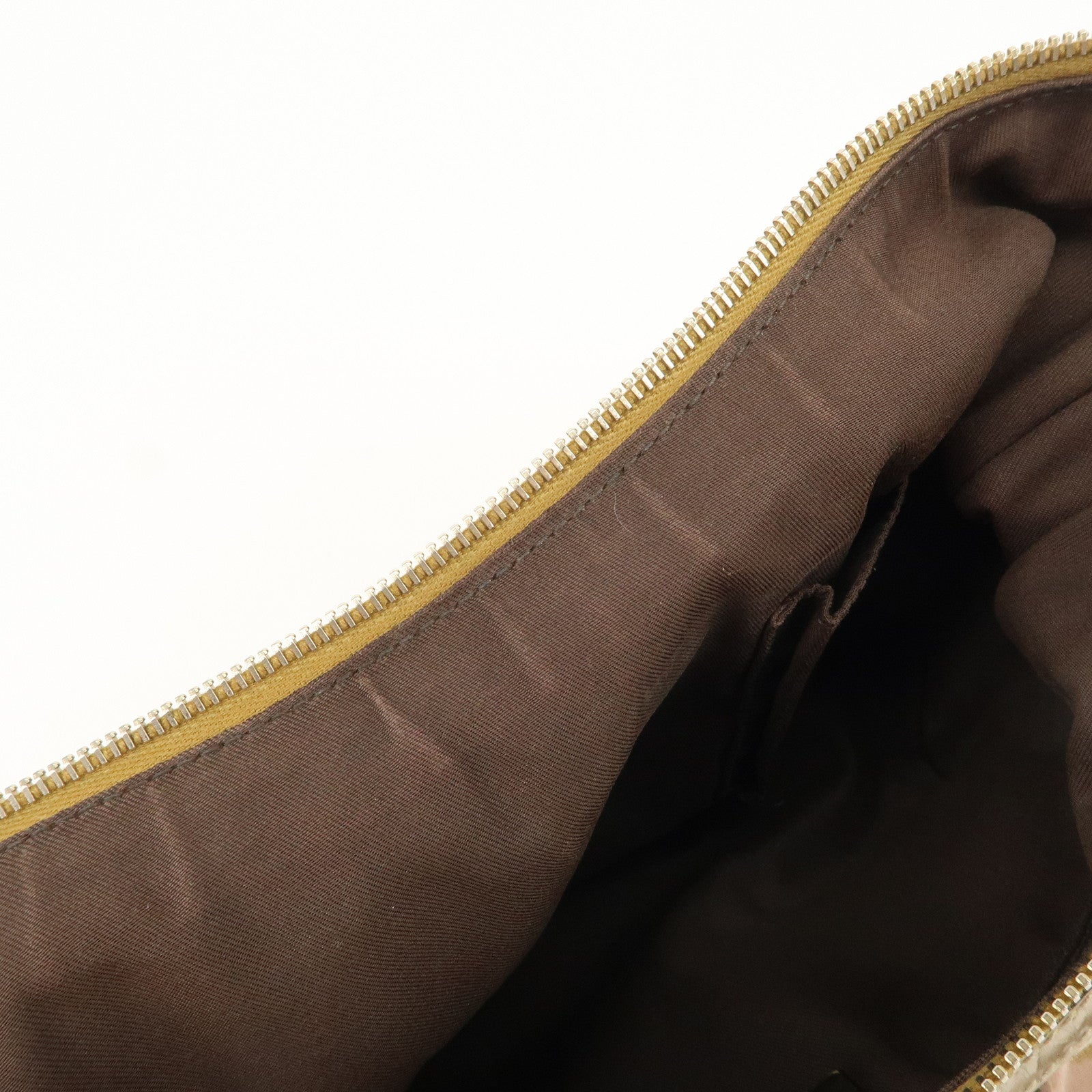 GUCCI GG Canvas Patent Leather Shoulder Bag Beige Gold 181092 Used